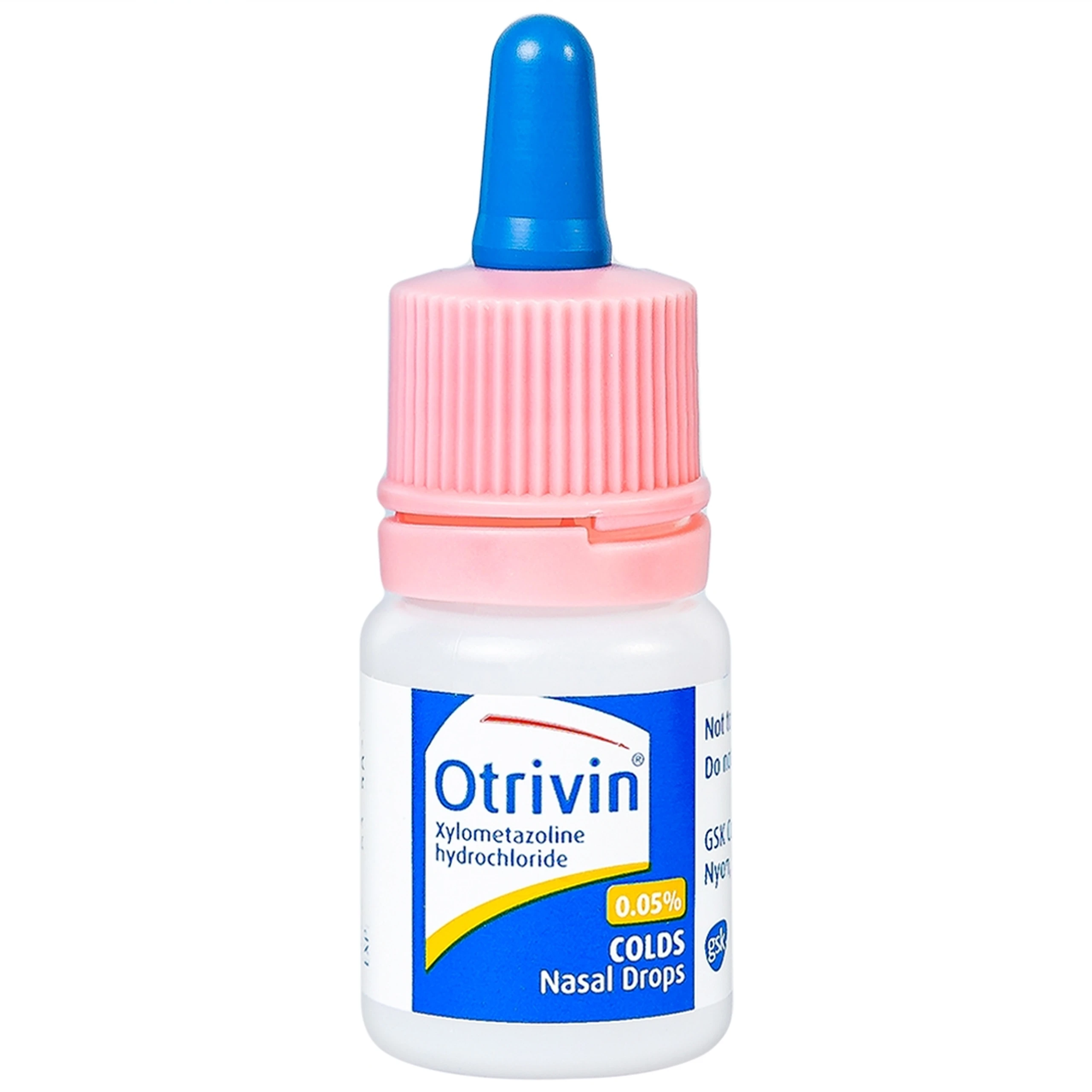 Thuốc nhỏ mũi Otrivin 0.05% GSK điều trị nghẹt mũi, sung huyết mũi họng (10ml)