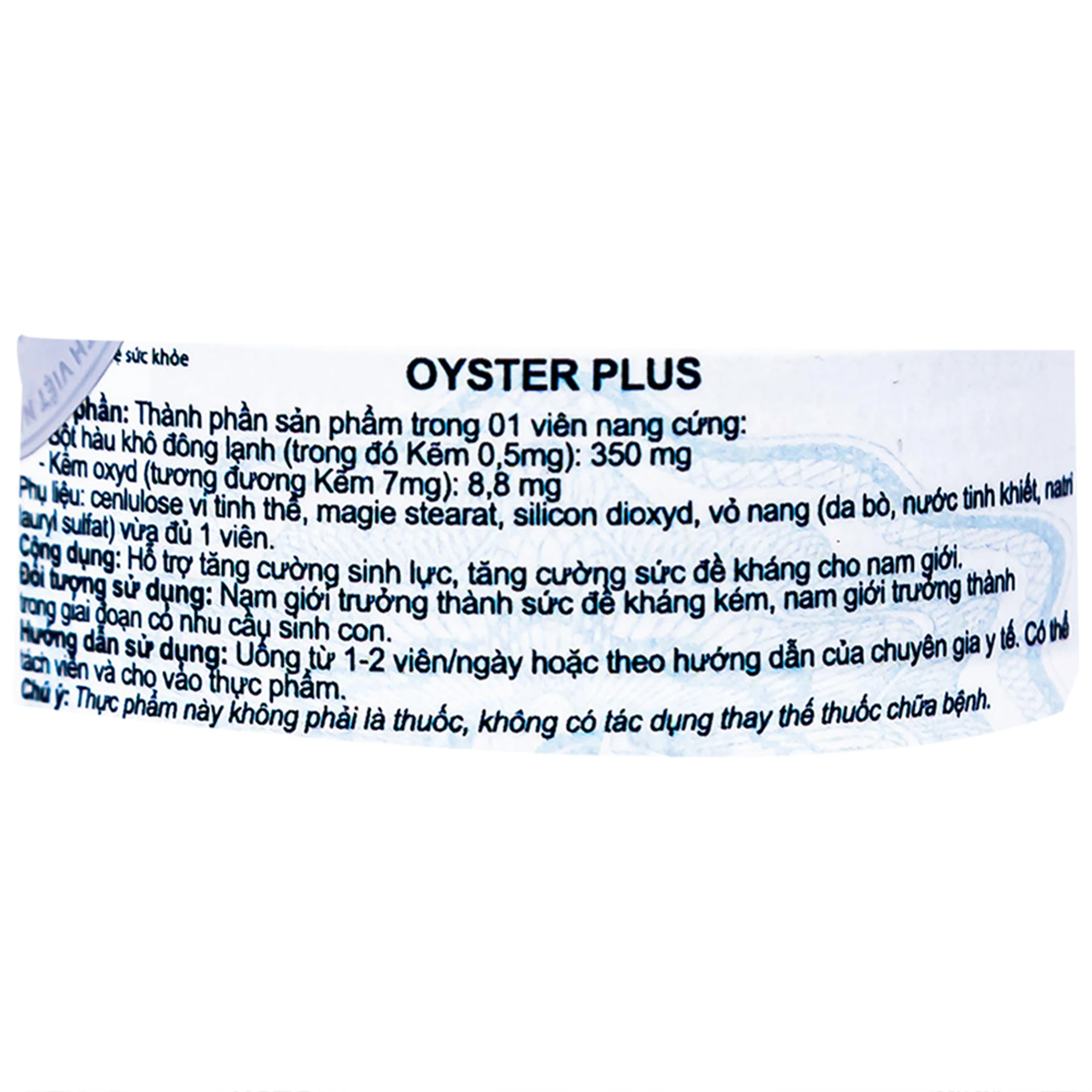 Viên hỗ trợ tăng cường sinh lực nam giới Oyster Plus Goodhealth (60 viên)