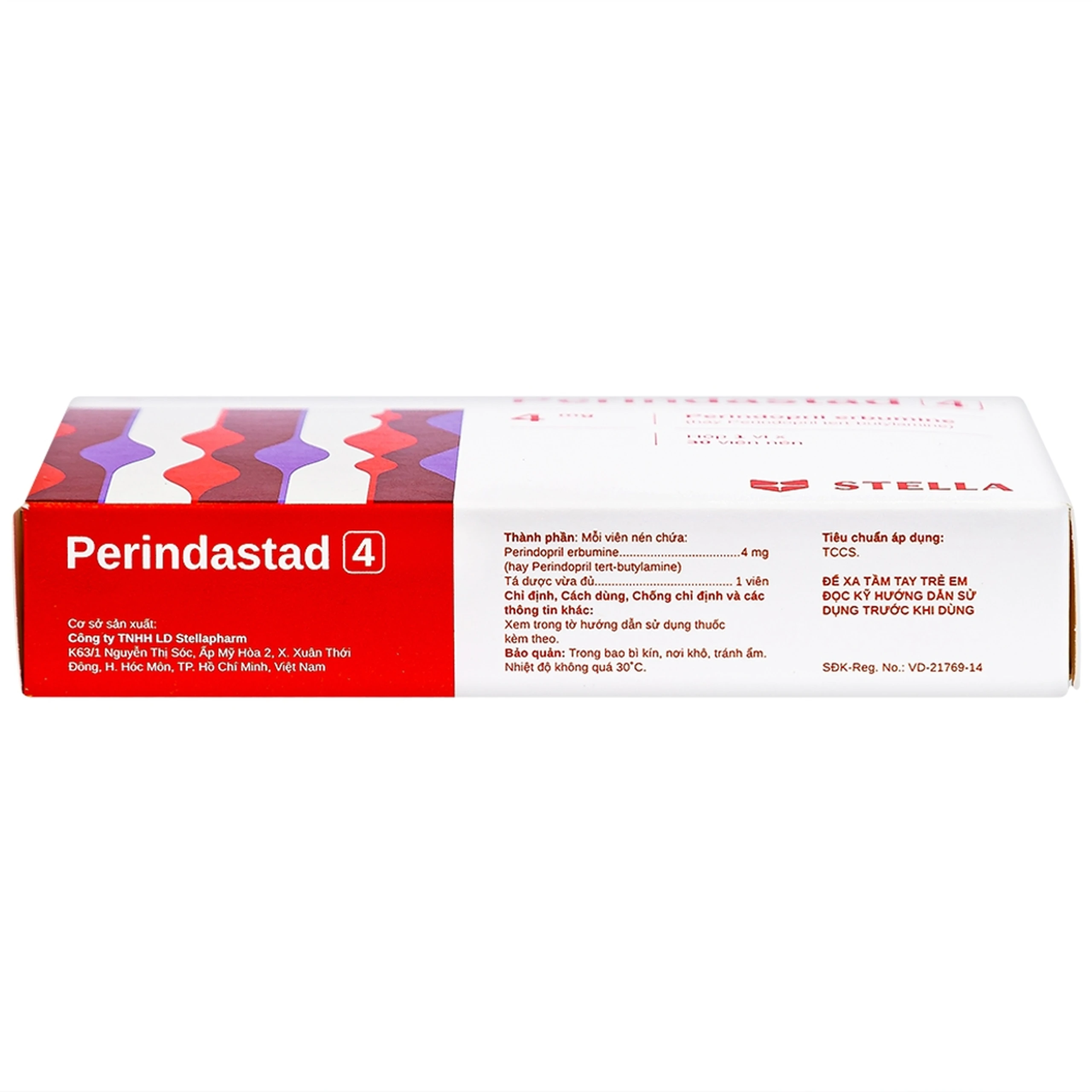Thuốc Perindastad 4mg Stella điều trị tăng huyết áp (1 vỉ x 30 viên)