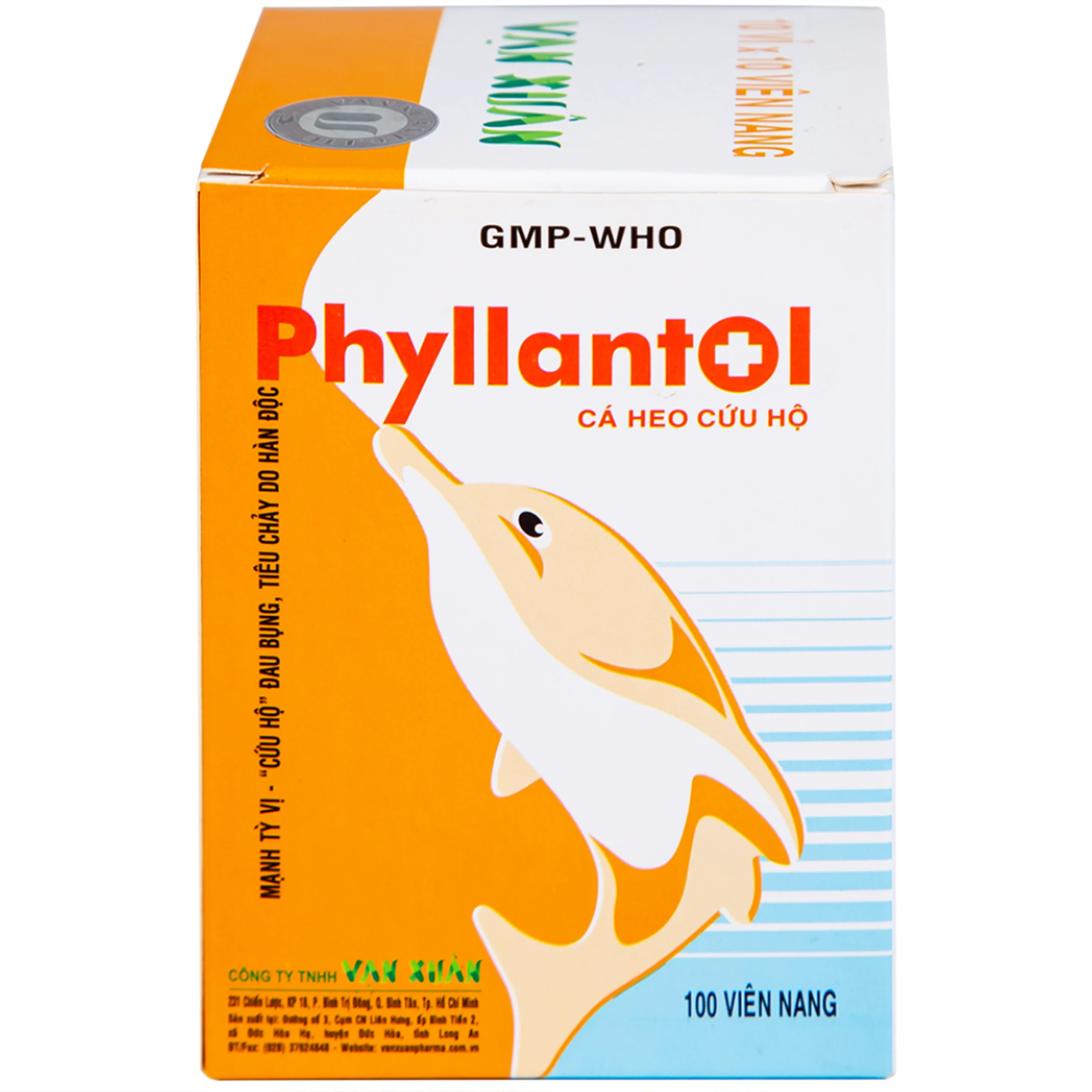 Viên nang Phyllantol Vạn Xuân điều trị bệnh tiêu hóa, gan mật, mệt mỏi, ngực sườn đầy tức (10 vỉ x 10 viên) 