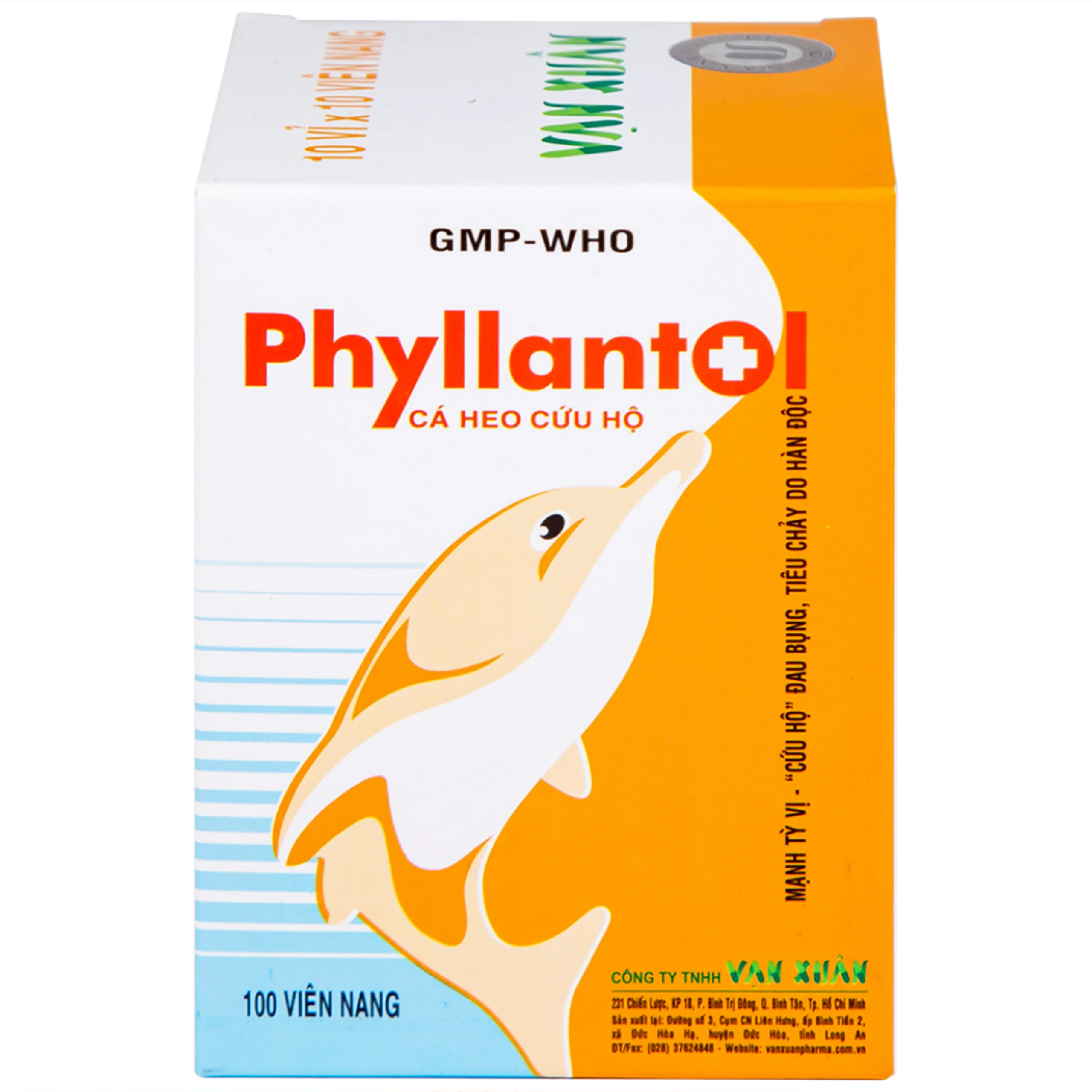 Viên nang Phyllantol Vạn Xuân điều trị bệnh tiêu hóa, gan mật, mệt mỏi, ngực sườn đầy tức (10 vỉ x 10 viên) 