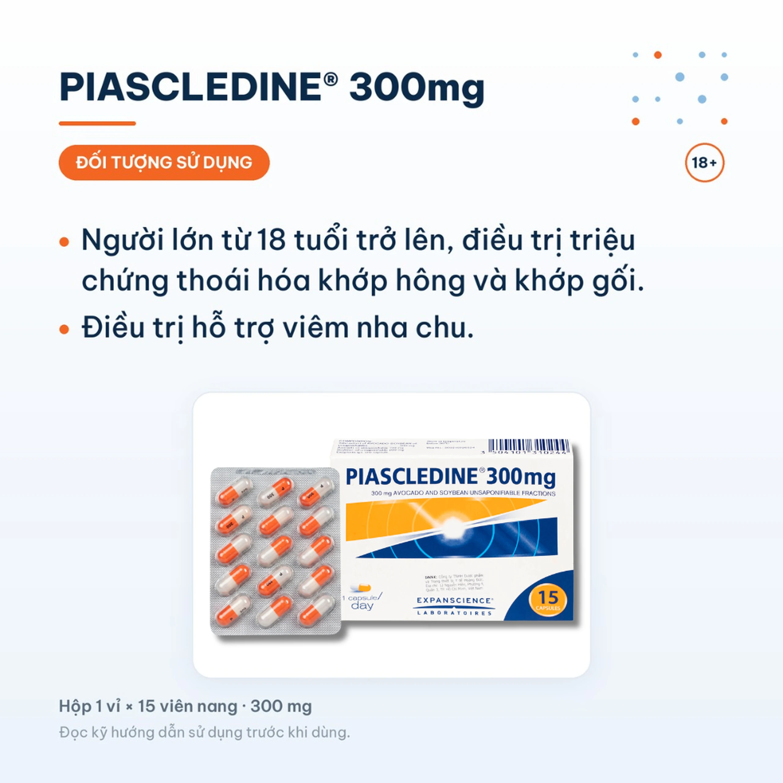 Thuốc Piascledine 300mg Hyphens điều trị viêm xương khớp hông và khớp gối  (1 vỉ x 15 viên) 5
