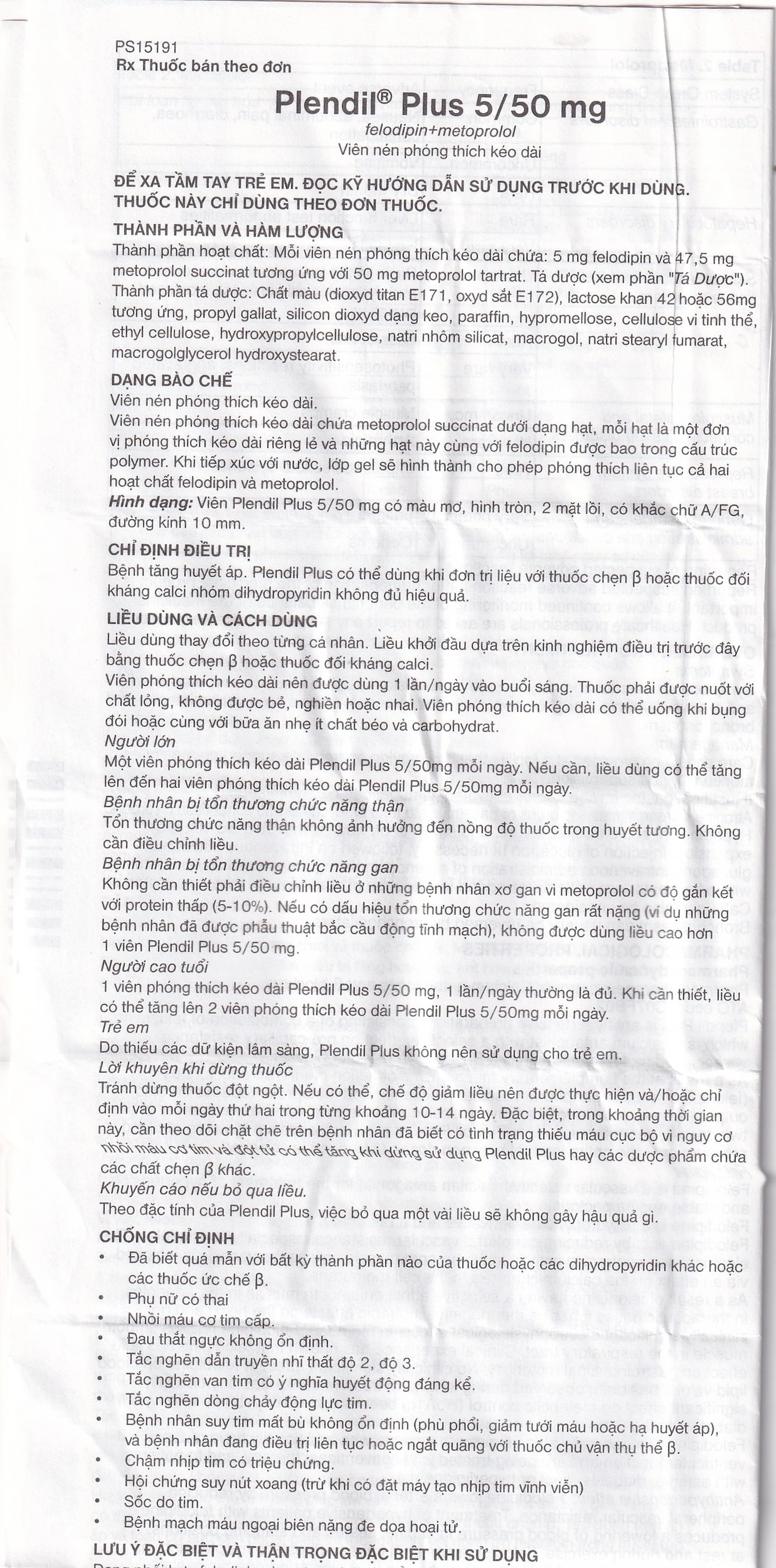 Viên nén Plendil Plus AstraZeneca điều trị tăng huyết áp (30 viên)