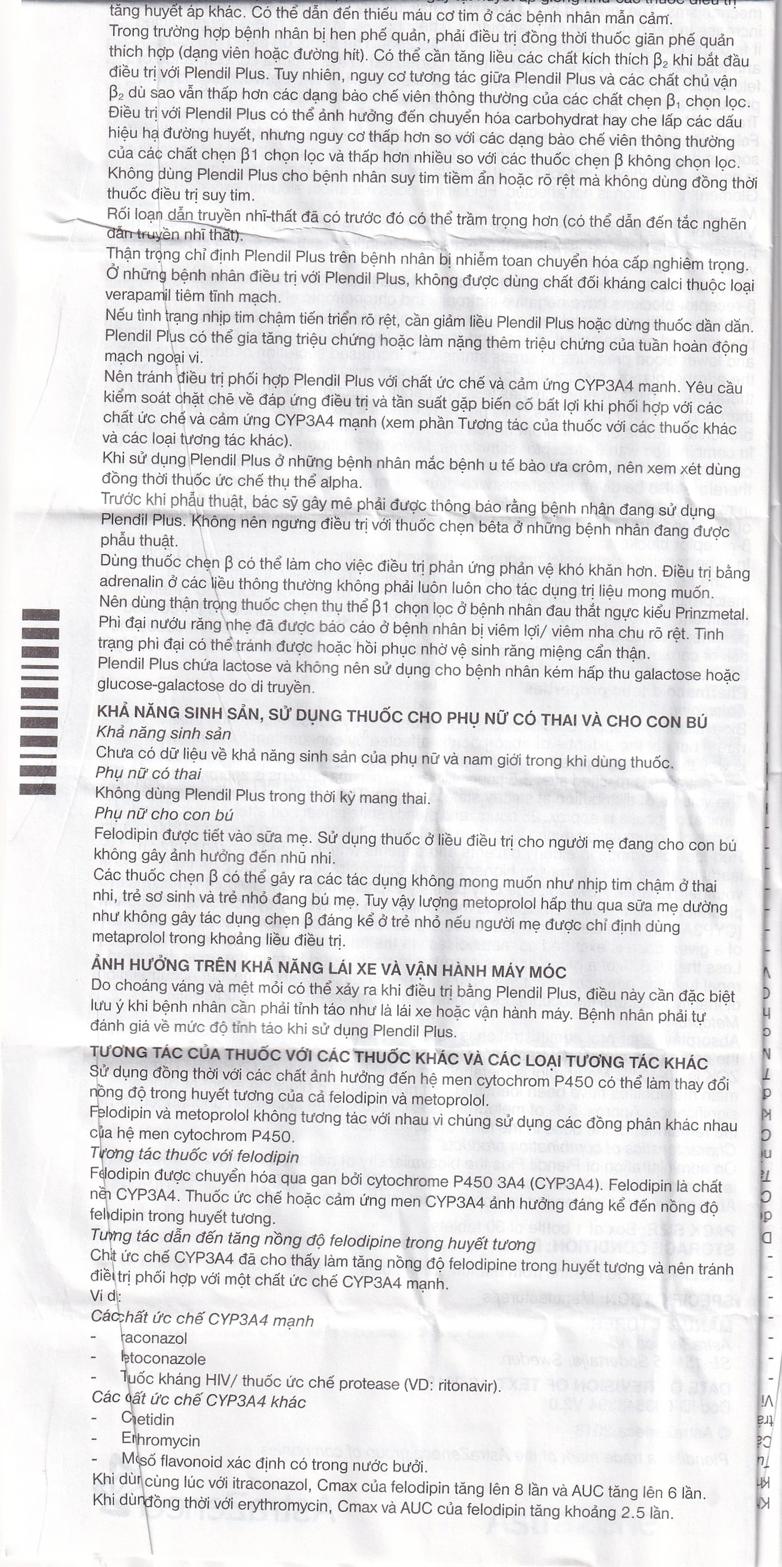 Viên nén Plendil Plus AstraZeneca điều trị tăng huyết áp (30 viên)