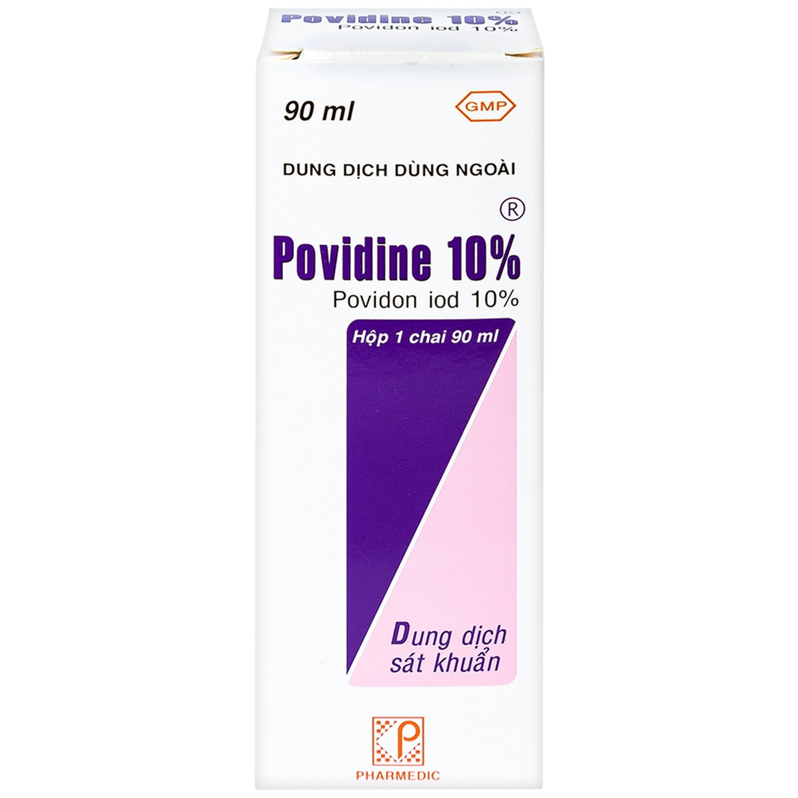 Dung dịch sát khuẩn Povidine 10% Pharmedic ngăn ngừa nhiễm khuẩn ở vết cắt, vết trầy (90ml)