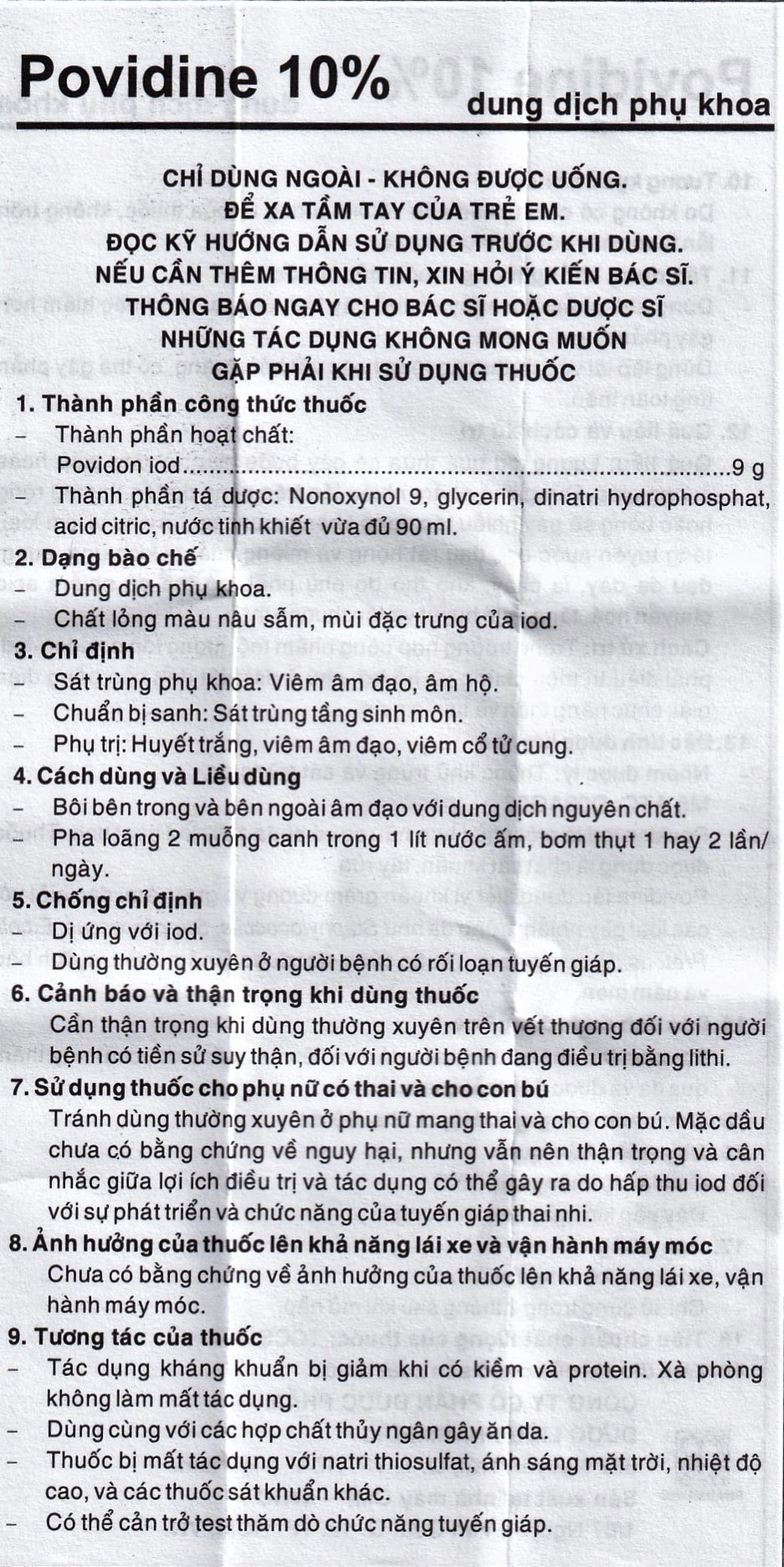 Dung dịch phụ khoa Povidine 10% Pharmedic sát trùng phụ khoa, viêm âm đạo, âm hộ (90ml)