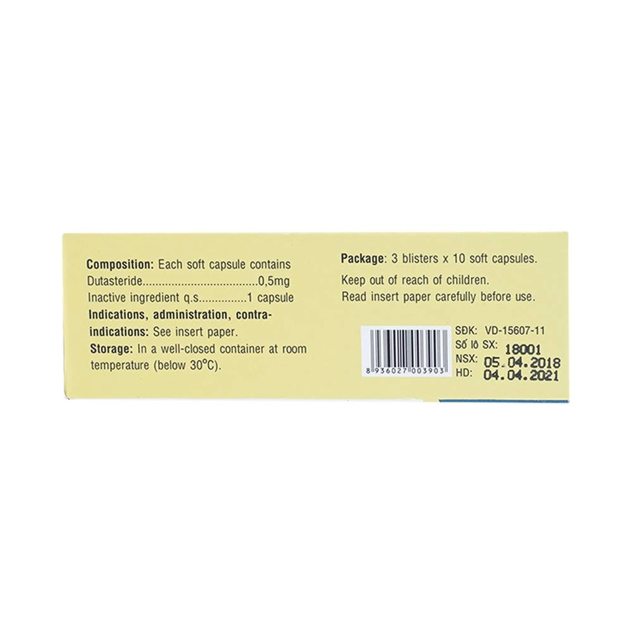 Thuốc Prelone 0.5mg Phil điều trị phì đại lành tính tuyến tiền liệt (3 vỉ x 10 viên) 