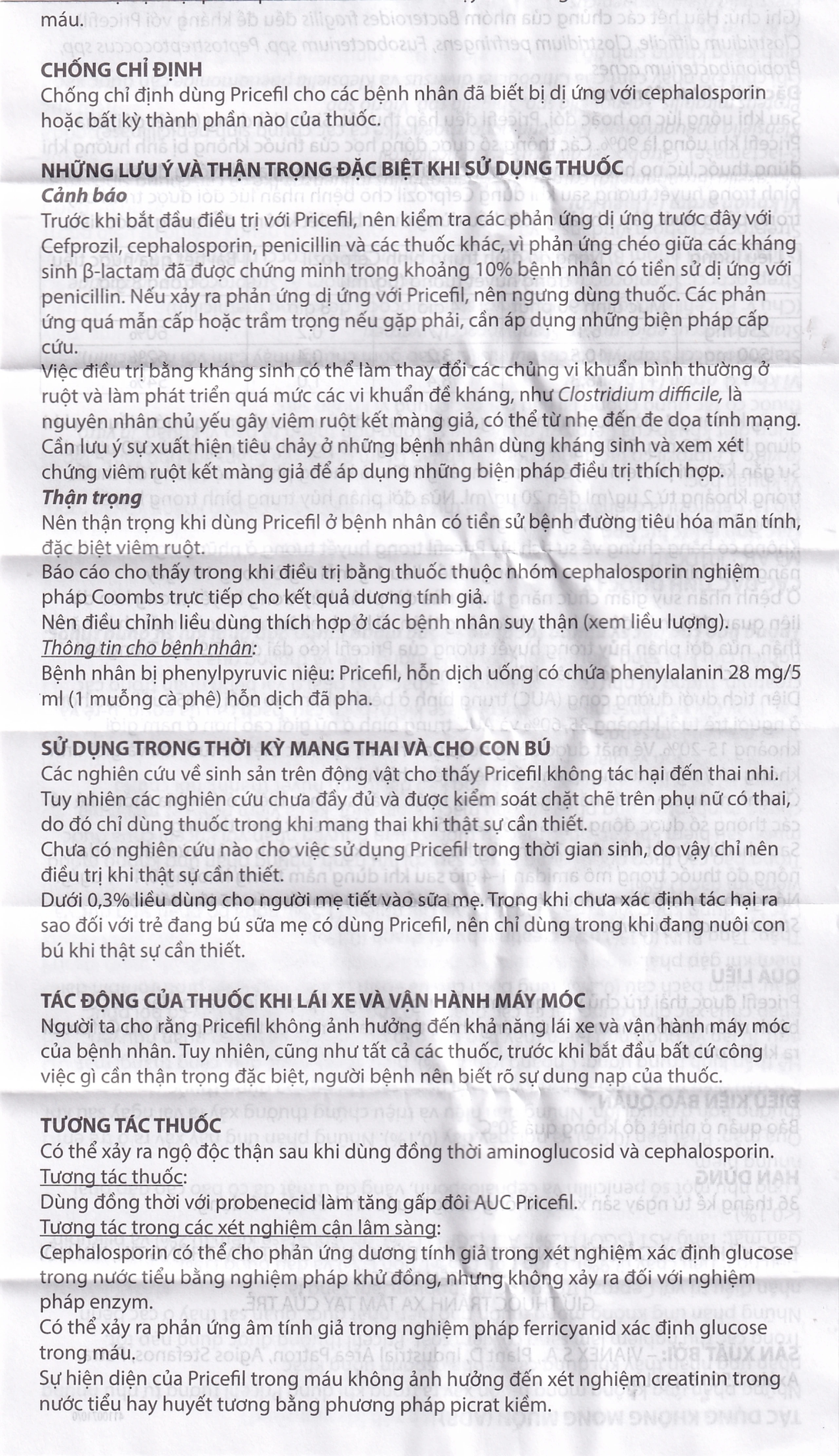 Thuốc Pricefil 500mg Vianex điều trị nhiễm khuẩn đường hô hấp (1 vỉ x 12 viên)