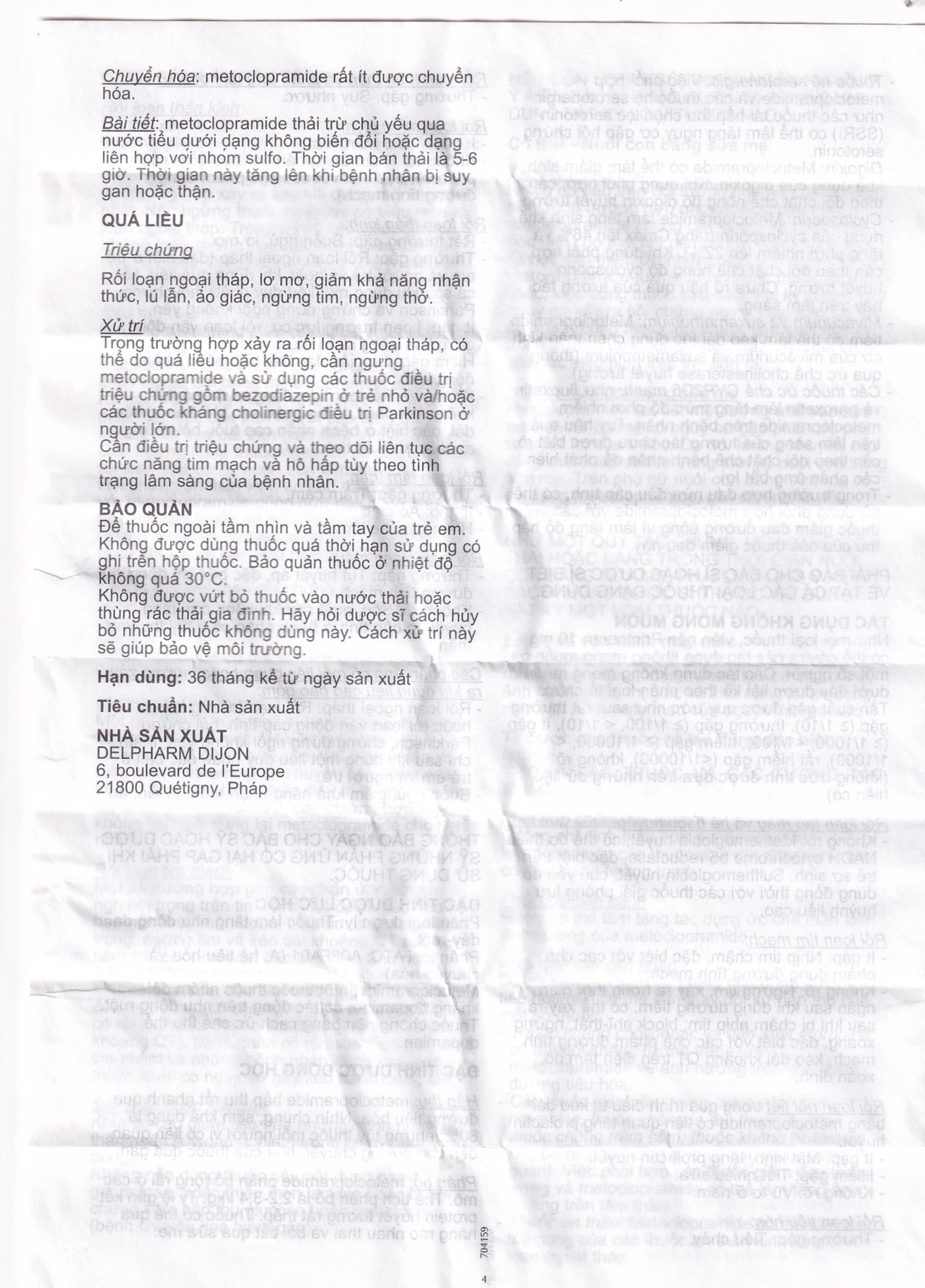 Thuốc Primperan 10mg Sanofi điều trị triệu chứng nôn và buồn nôn (2 vỉ x 20 viên) 