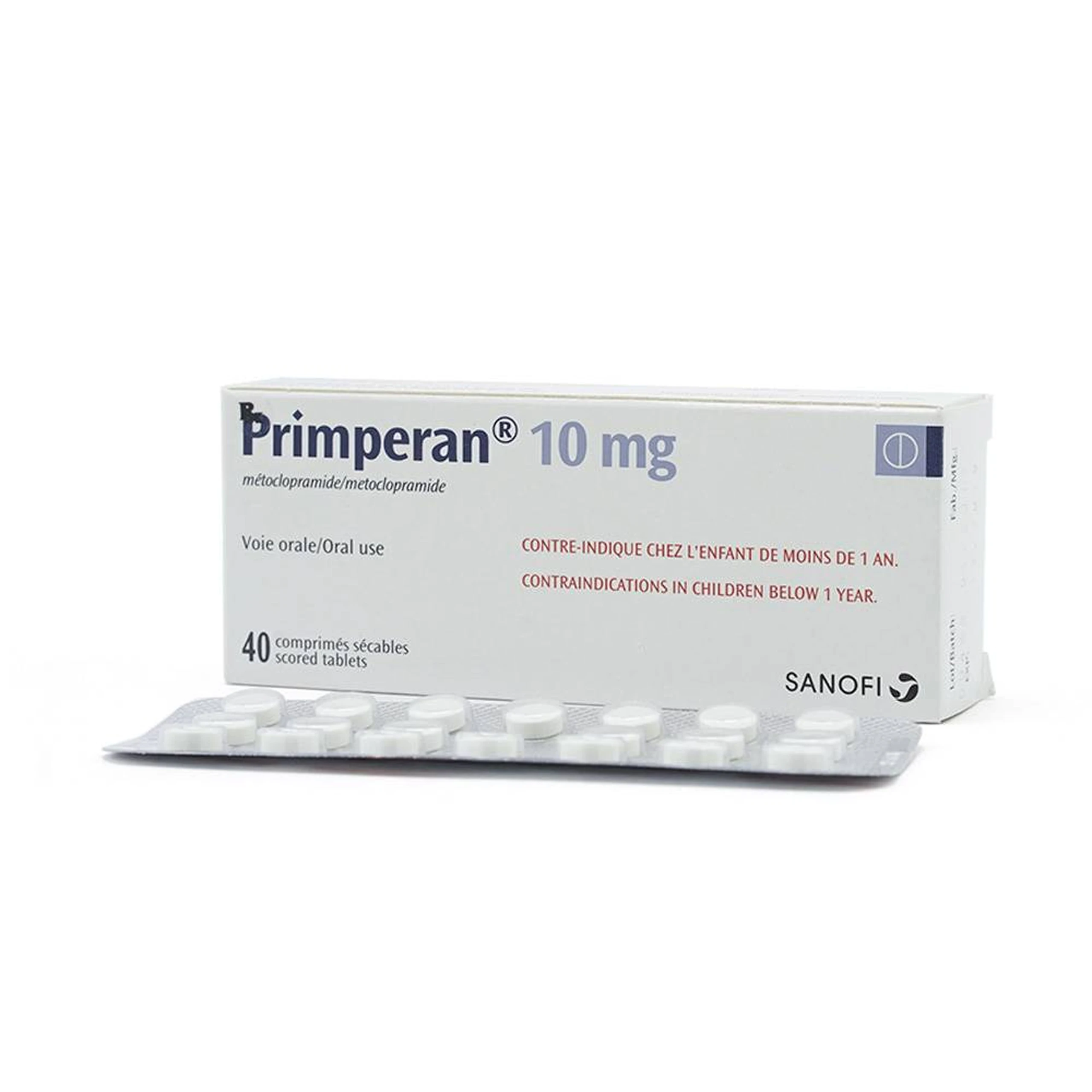 Thuốc Primperan 10mg Sanofi điều trị triệu chứng nôn và buồn nôn (2 vỉ x 20 viên) 