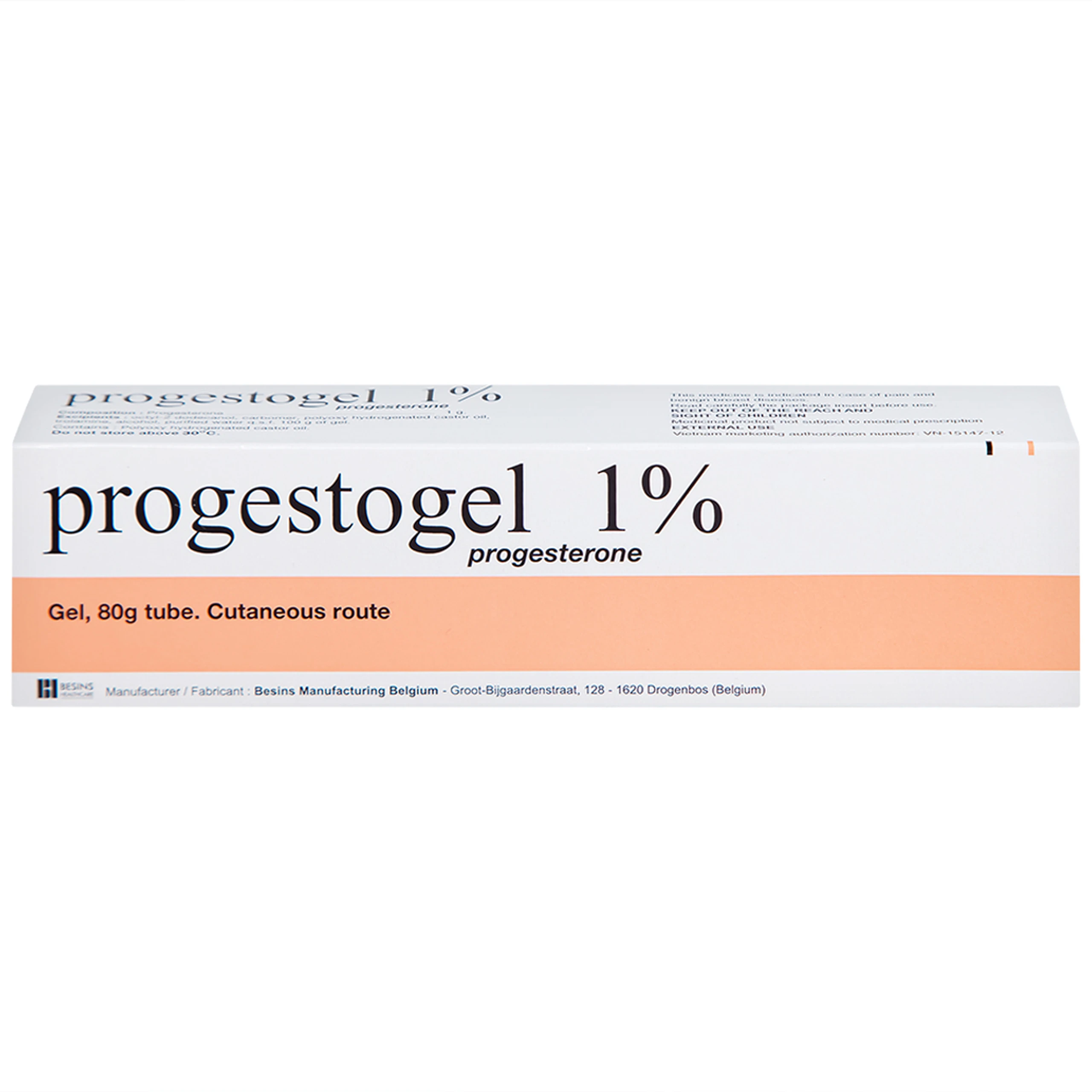 Gel Progestogel 1% Kolmar điều trị các bệnh vú lành tính (80g)