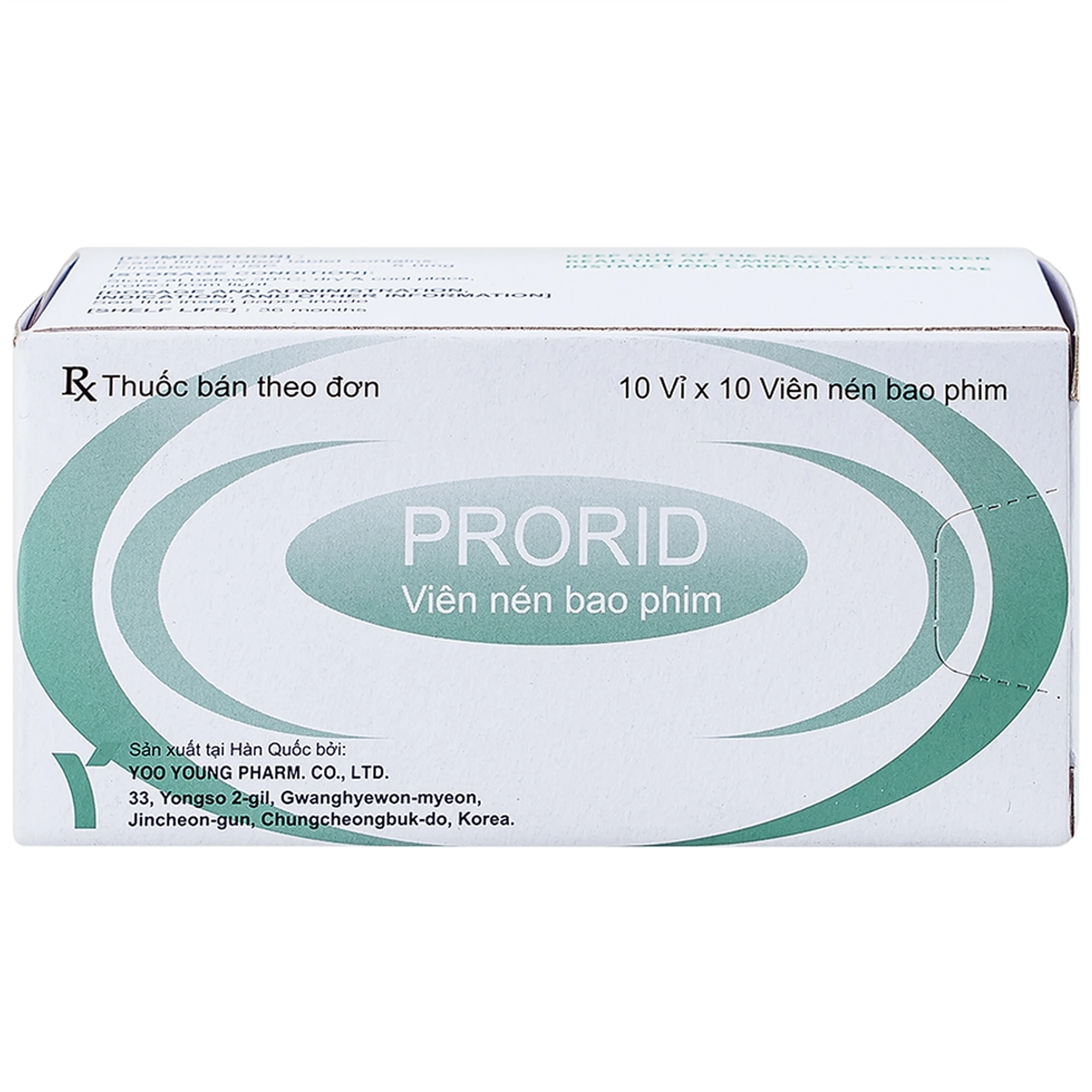 Thuốc Prorid 5mg Yoo Young điều trị tăng sản tuyến tiền liệt lành tính (10 vỉ x 10 viên)