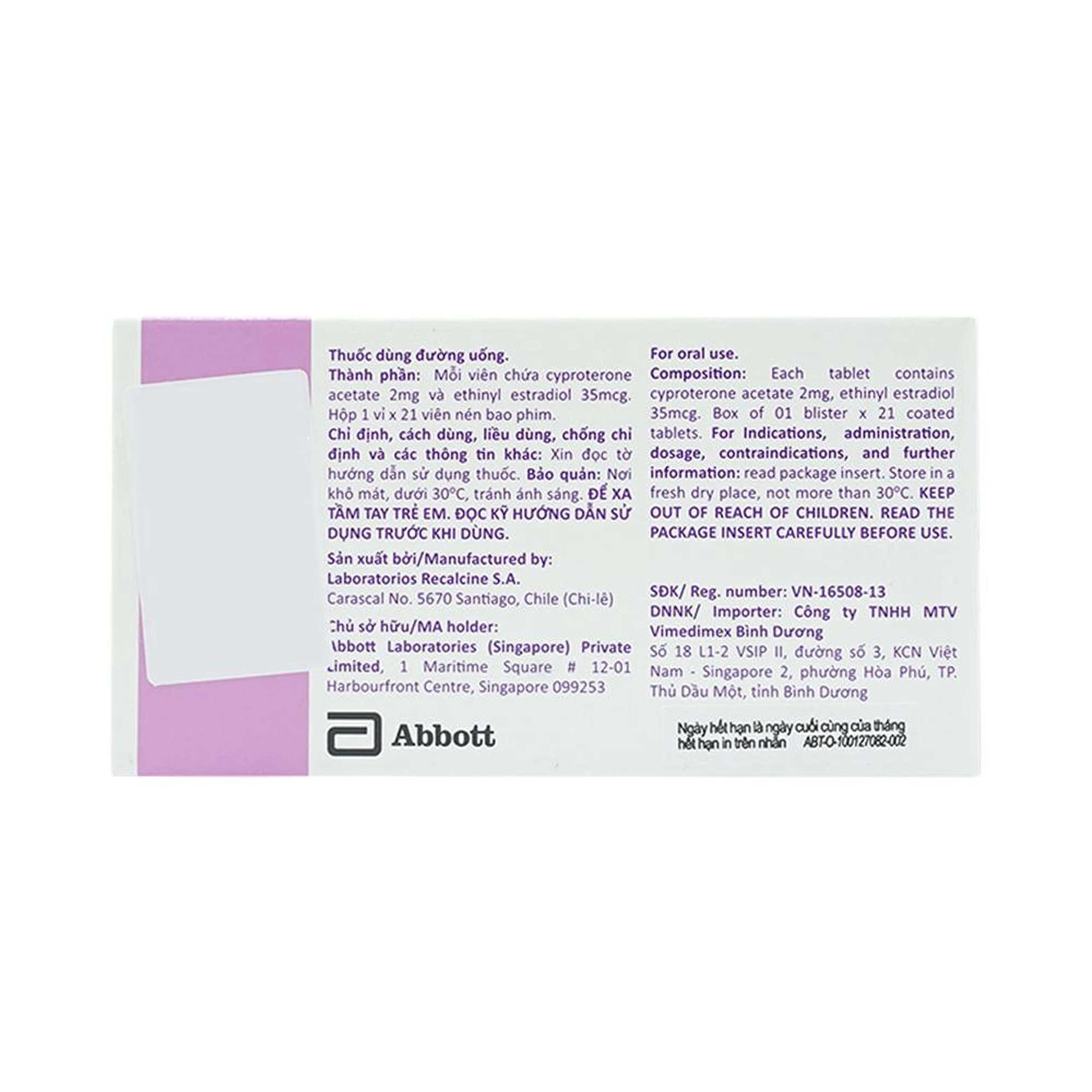 Thuốc Prostarin Abbott ngăn chặn biểu hiện cường androgen ở da (1 vỉ x 21 viên)