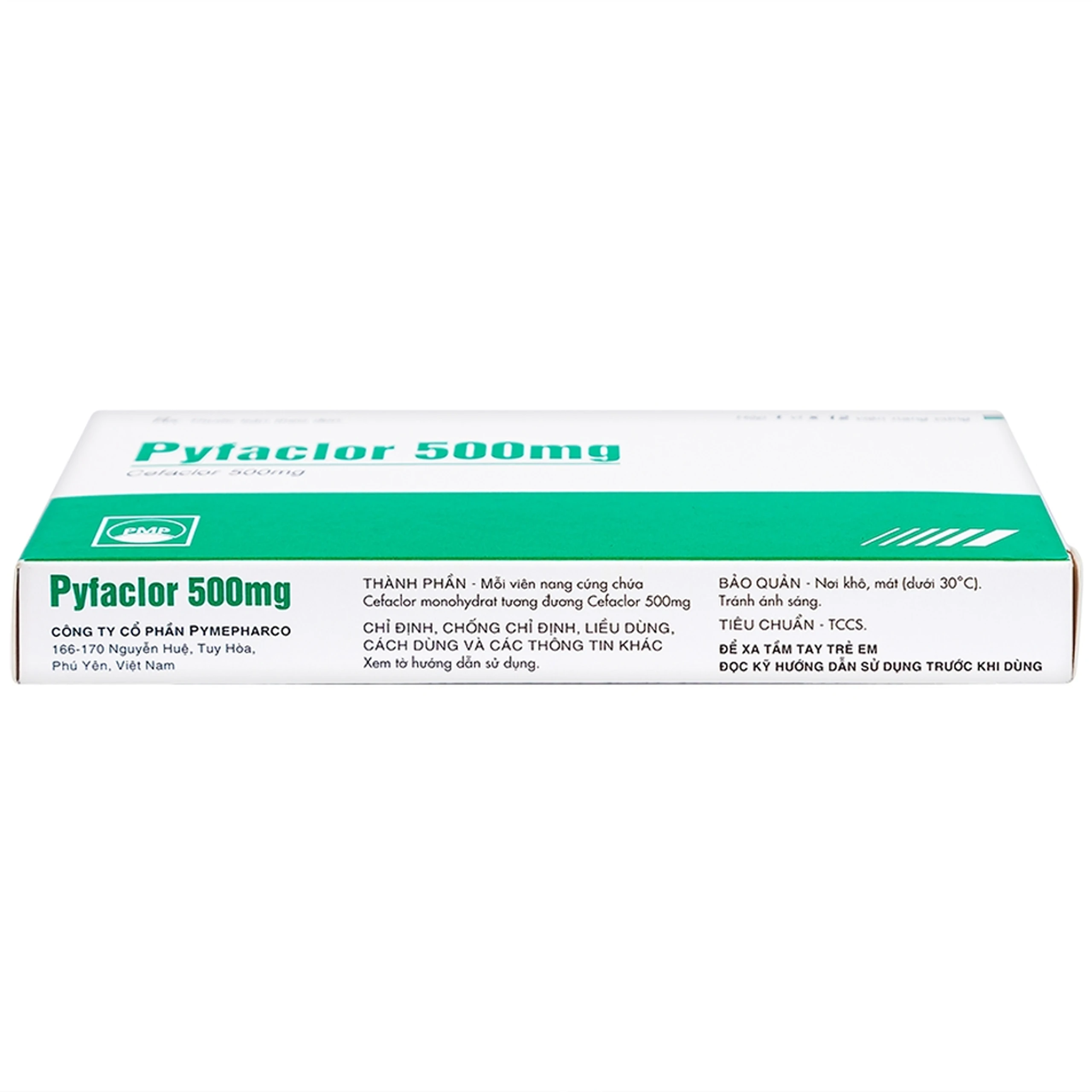 Thuốc Pyfaclor 500mg Pymepharco điều trị viêm tai giữa, nhiễm khuẩn đường hô hấp (1 vỉ x 12 viên)