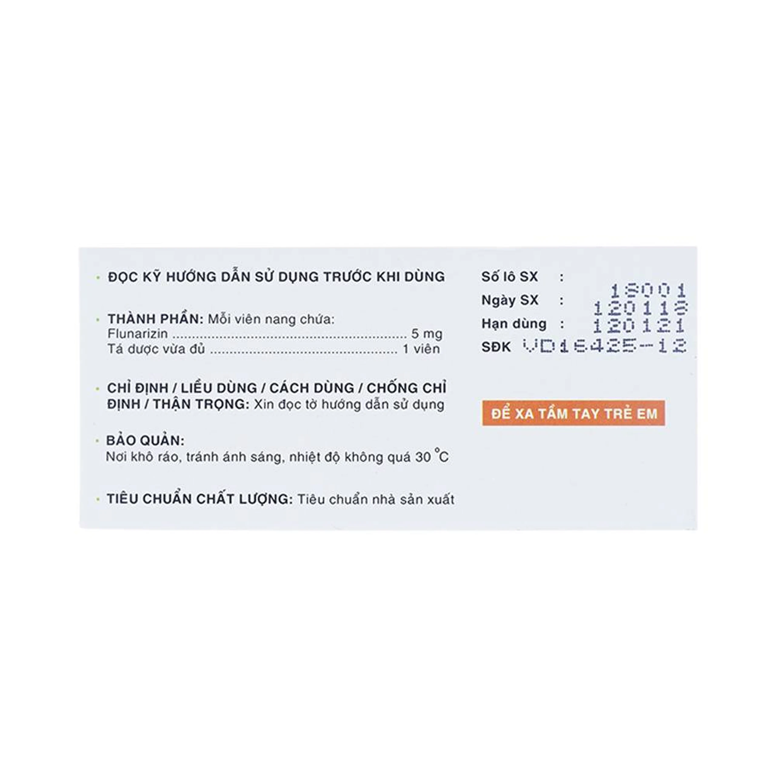 Thuốc Reinal-5 Davipharm điều trị dự phòng cơn đau nửa đầu (6 vỉ x 10 viên)