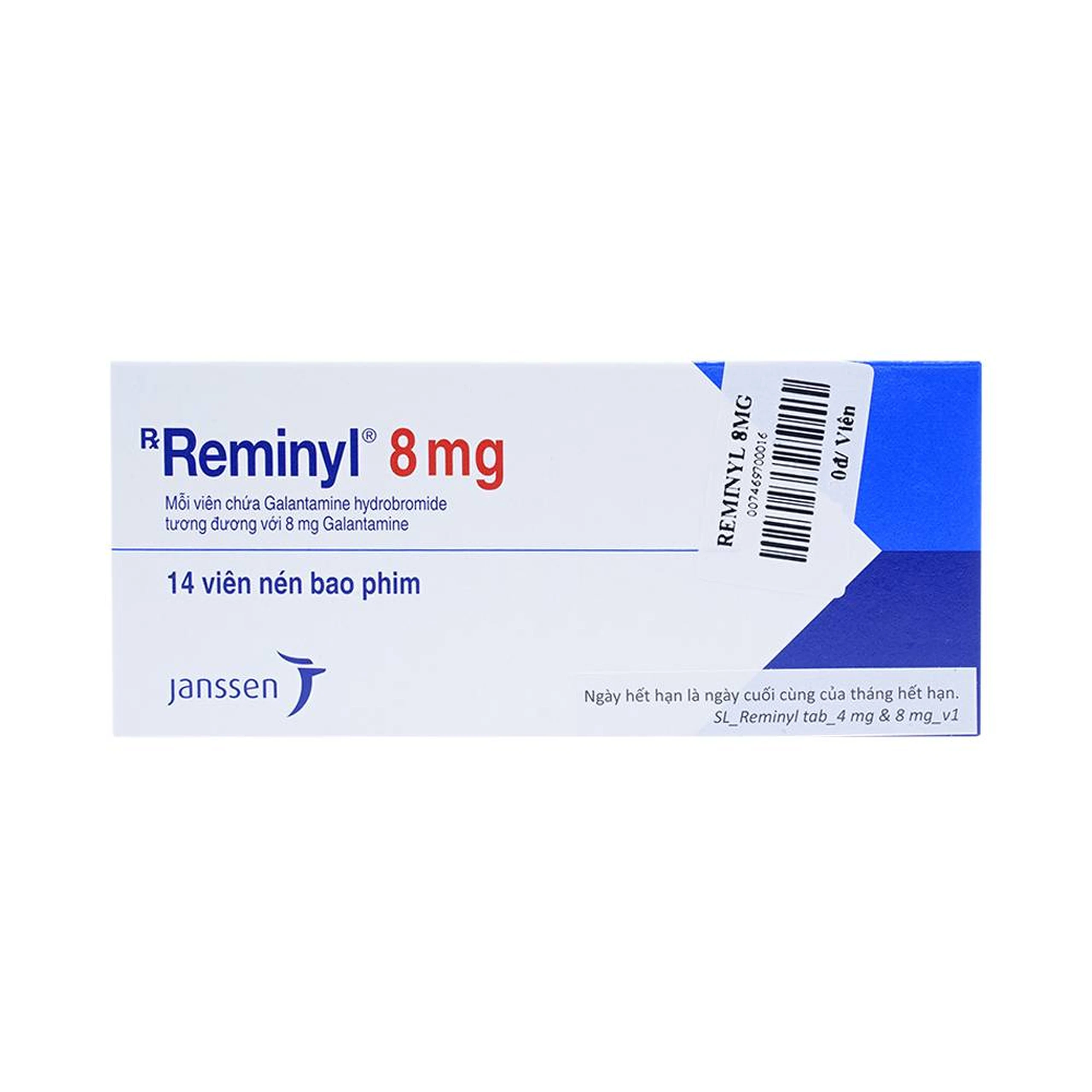 Thuốc Reminyl 8mg Janssen điều trị sa sút trí tuệ (1 vỉ x 14 viên)