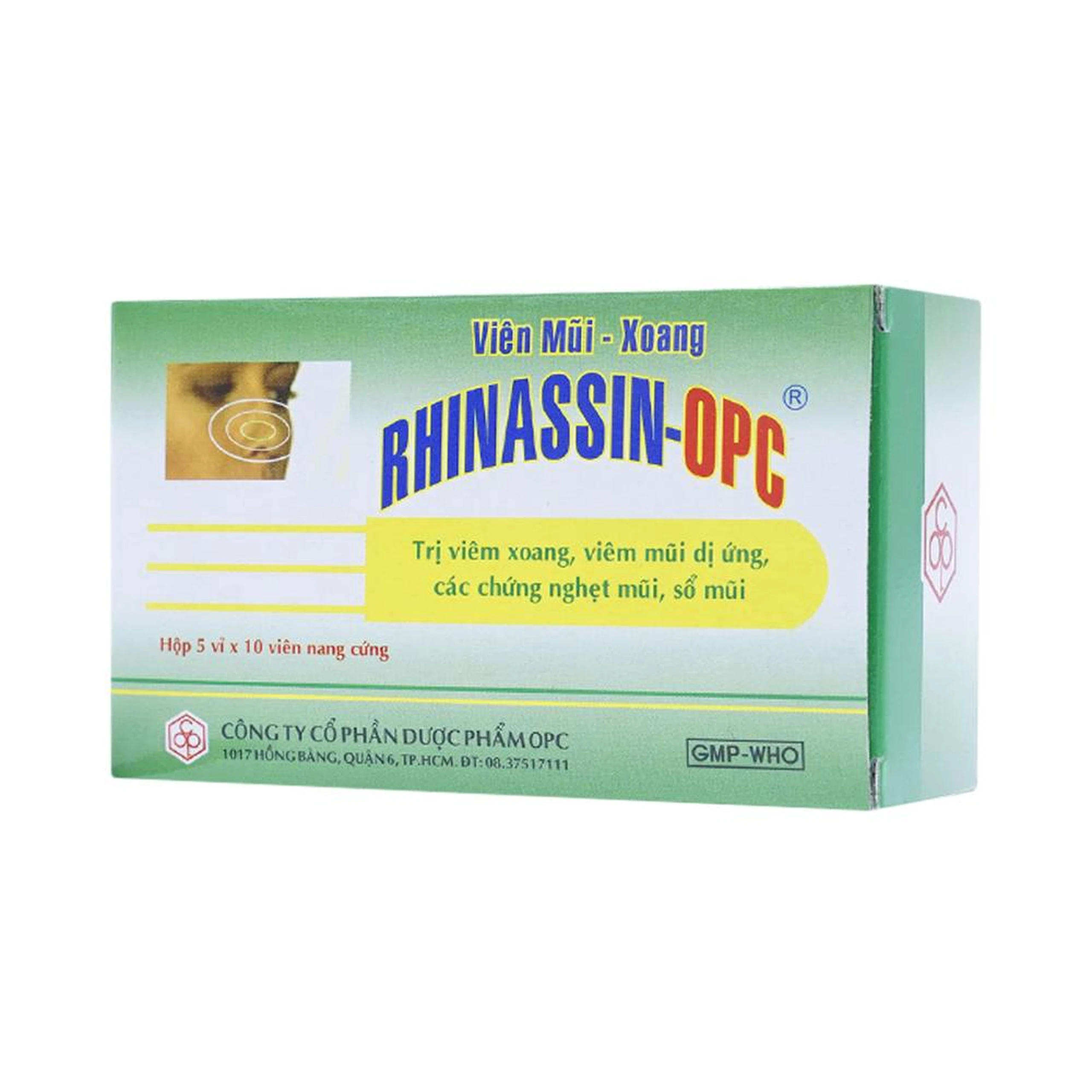 Thuốc Rhinassin-OPC điều trị viêm xoang, viêm mũi dị ứng (5 vỉ x 10 viên)