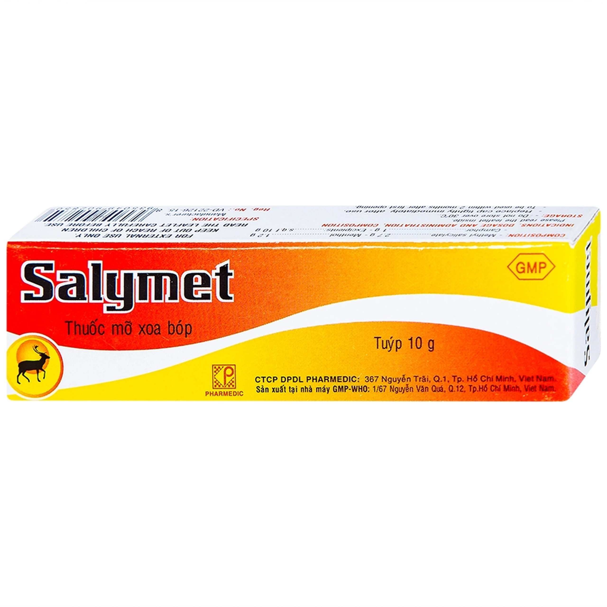 Thuốc mỡ xoa bóp Salymet hỗ trợ điều trị nhức mỏi do vận động, sưng đau, tê thấp (10g)