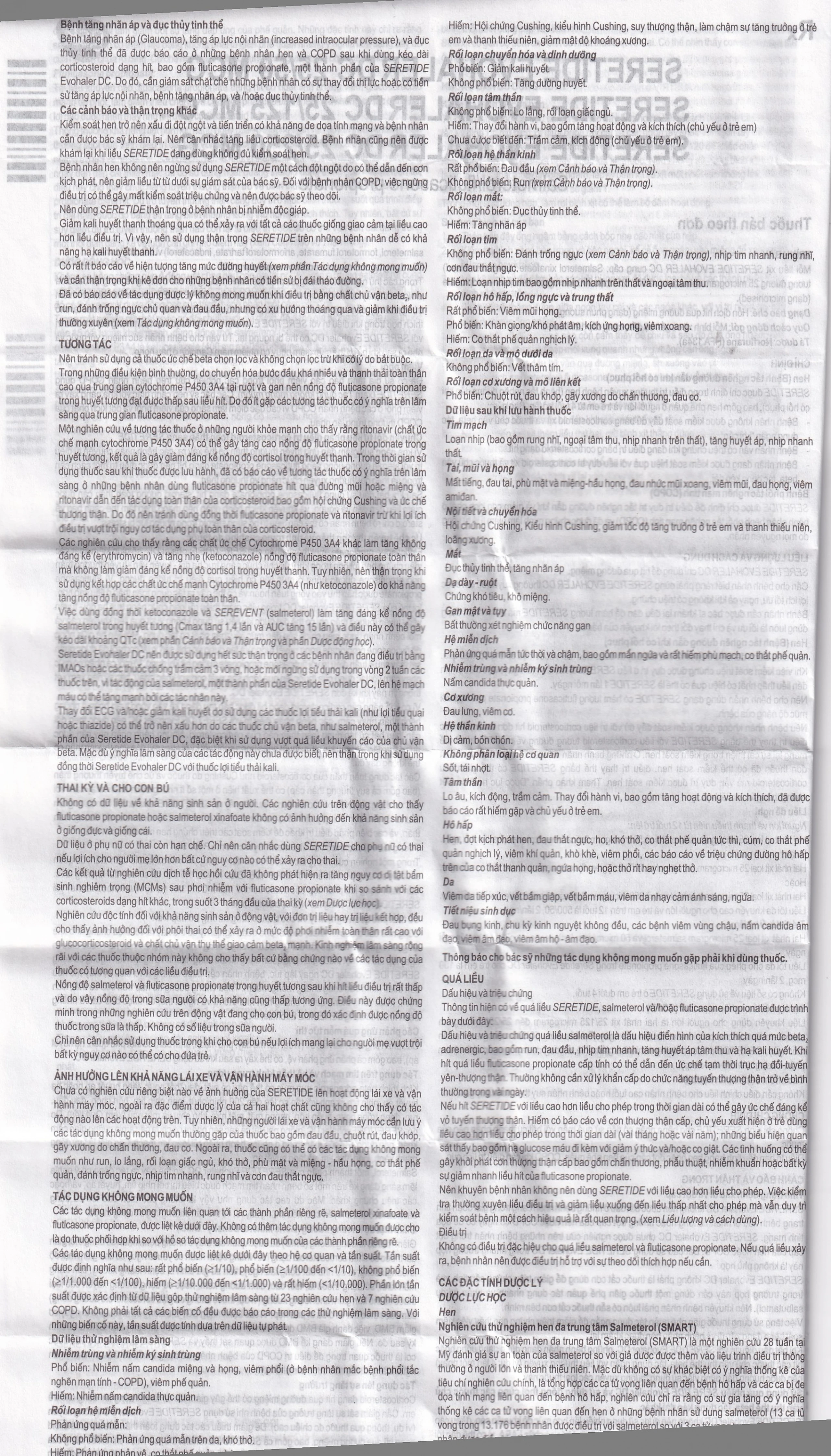 Khí dung Seretide Evohaler DC 25/125 Gsk điều trị hen phế quản, tắc nghẽn phổi mạn tính (120 liều)