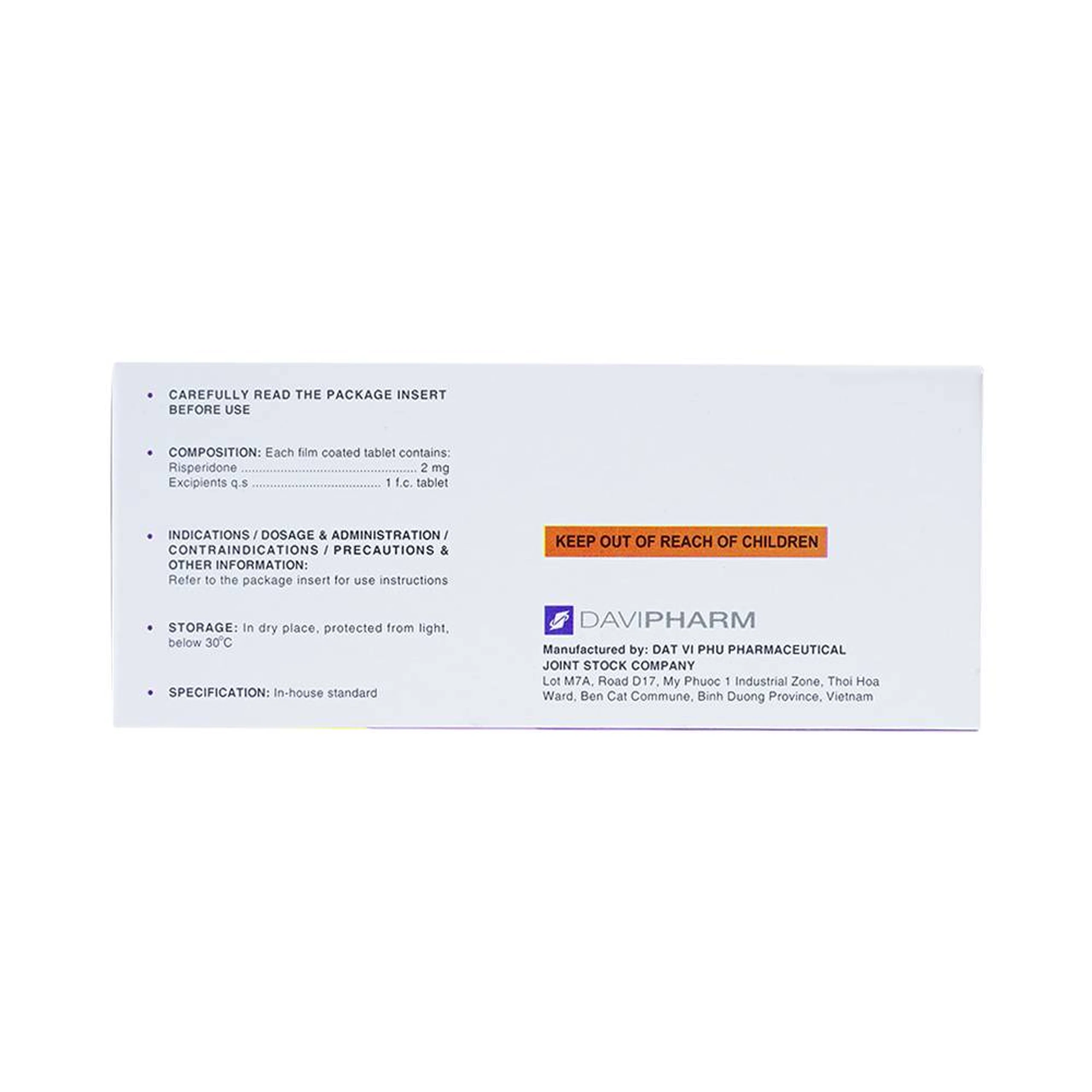 Thuốc Sernal Davipharm điều trị bệnh loạn tâm thần cấp và mạn (10 vỉ x 10 viên)