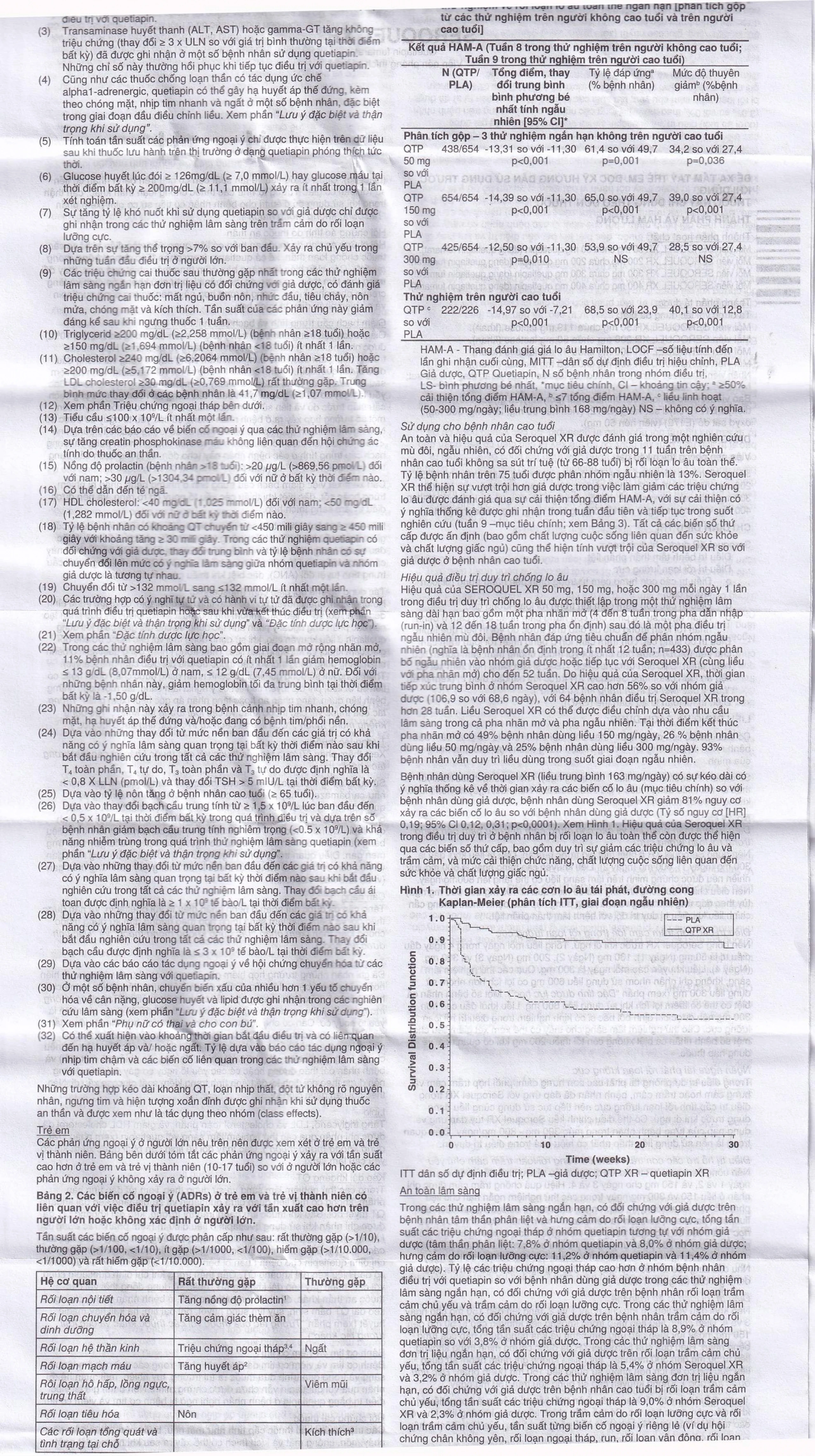 Thuốc Seroquel XR 200mg AstraZeneca điều trị các rối loạn tâm thần (3 vỉ x 10 viên)