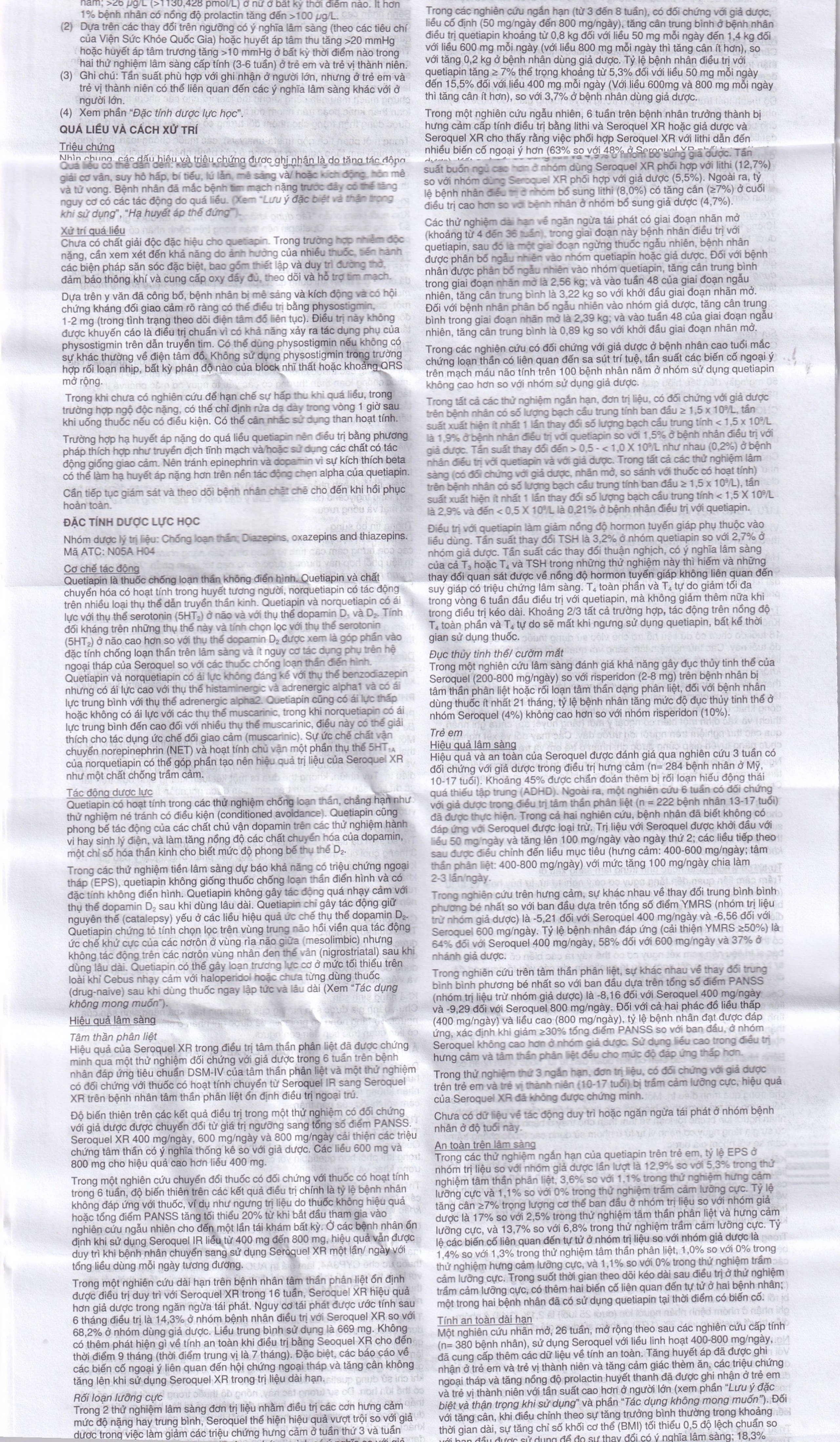 Thuốc Seroquel XR 200mg AstraZeneca điều trị các rối loạn tâm thần (3 vỉ x 10 viên)