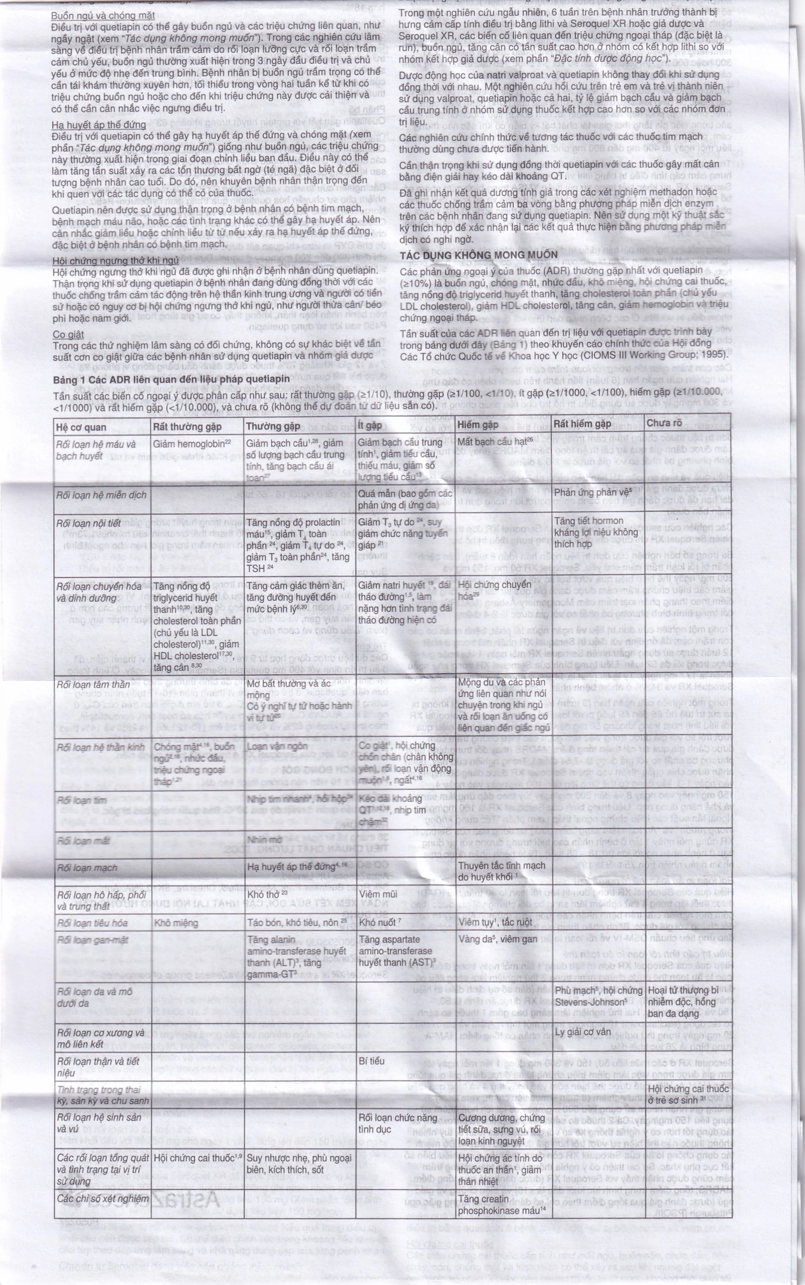 Thuốc Seroquel XR 50mg AstraZeneca điều trị tâm thần phân liệt (3 vỉ x 10 viên)