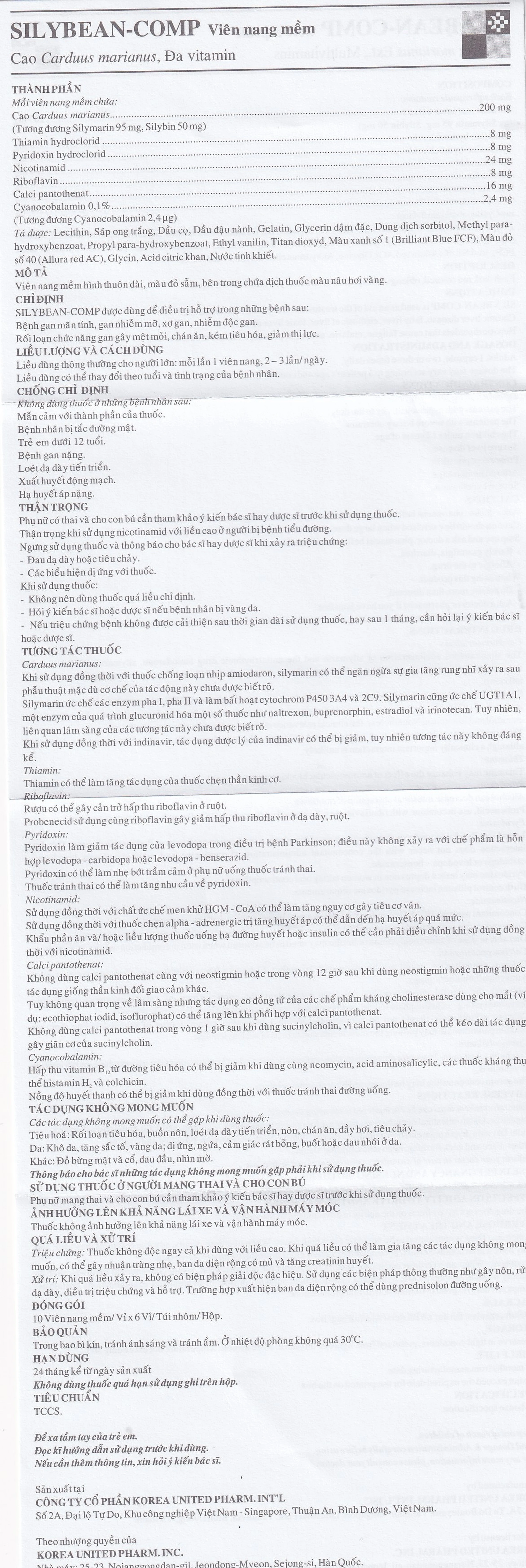Thuốc Silybean-Comp United hỗ trợ điều trị bệnh gan mãn tính, gan nhiễm mỡ (6 vỉ x 10 viên)
