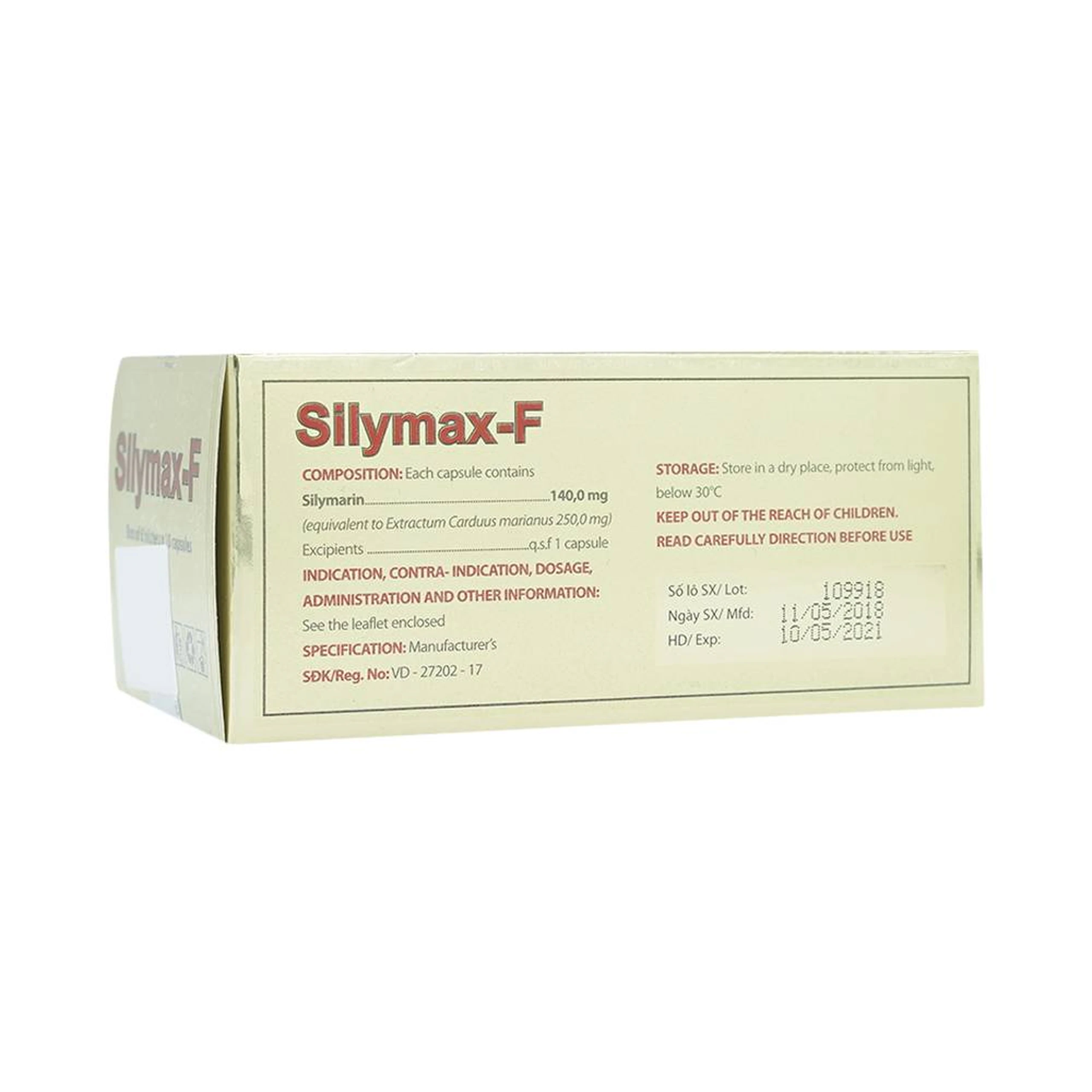 Thuốc Silymax-F Mediplantex điều trị viêm gan do virus, xơ gan (6 vỉ x 10 viên)