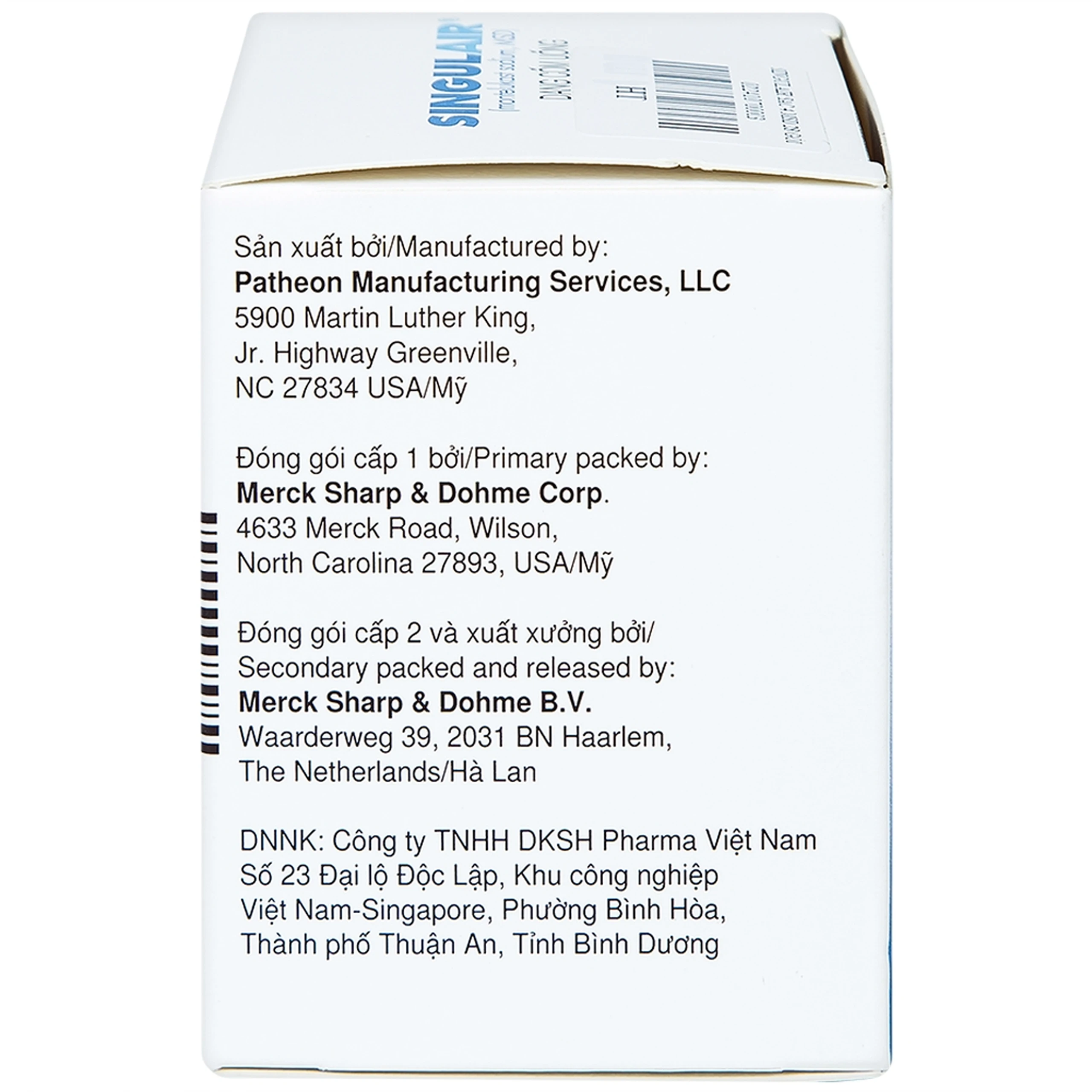 Cốm Singulair 4mg MSD điều trị hen phế quản mạn tính (28 gói)