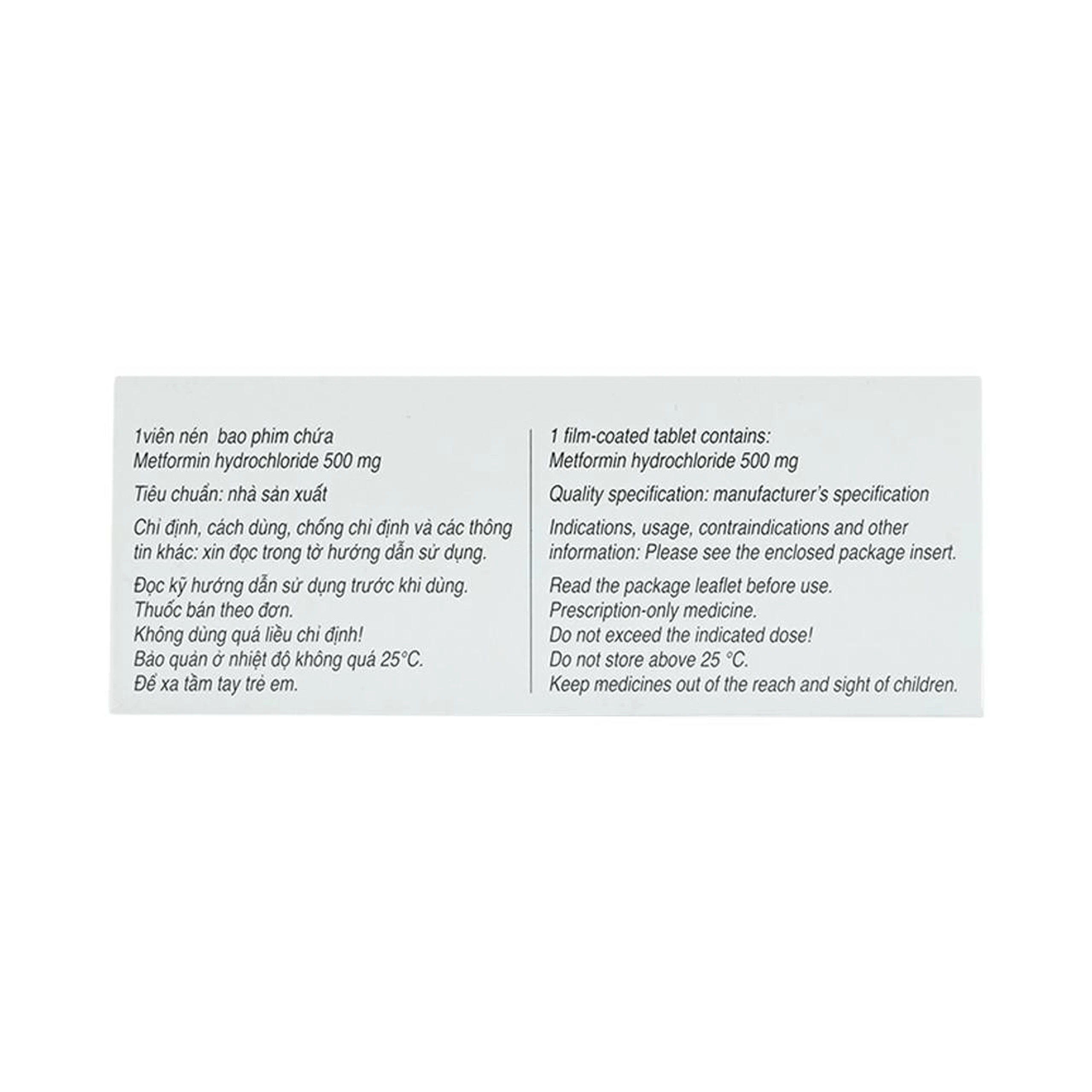 Thuốc Siofor 500 Berlin điều trị đái tháo đường típ 2 (4 vỉ x 15 viên)