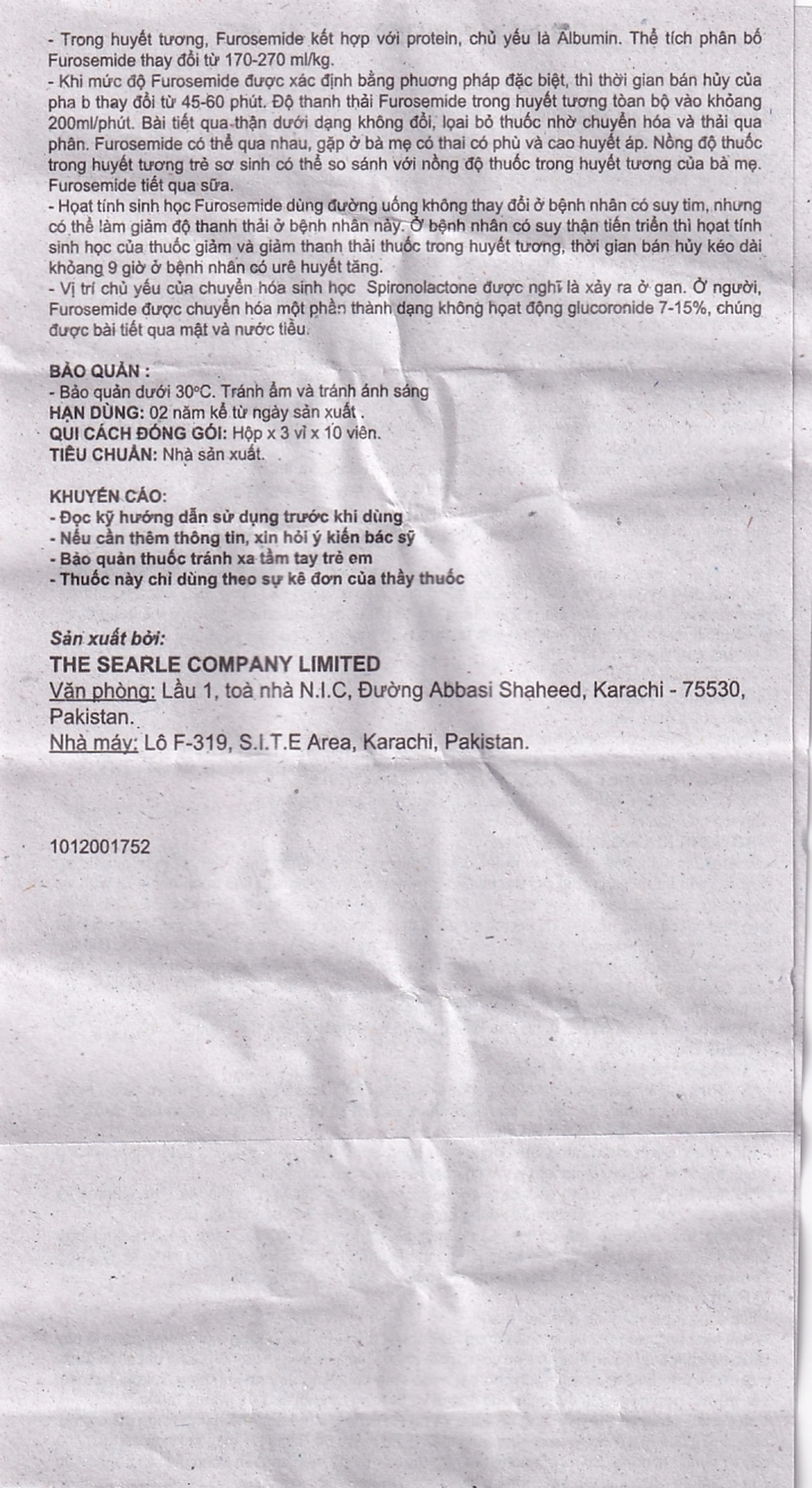 Thuốc Spiromide 40 Searle chẩn đoán và điều trị cường Aldosterone nguyên phát (3 vỉ x 10 viên) 