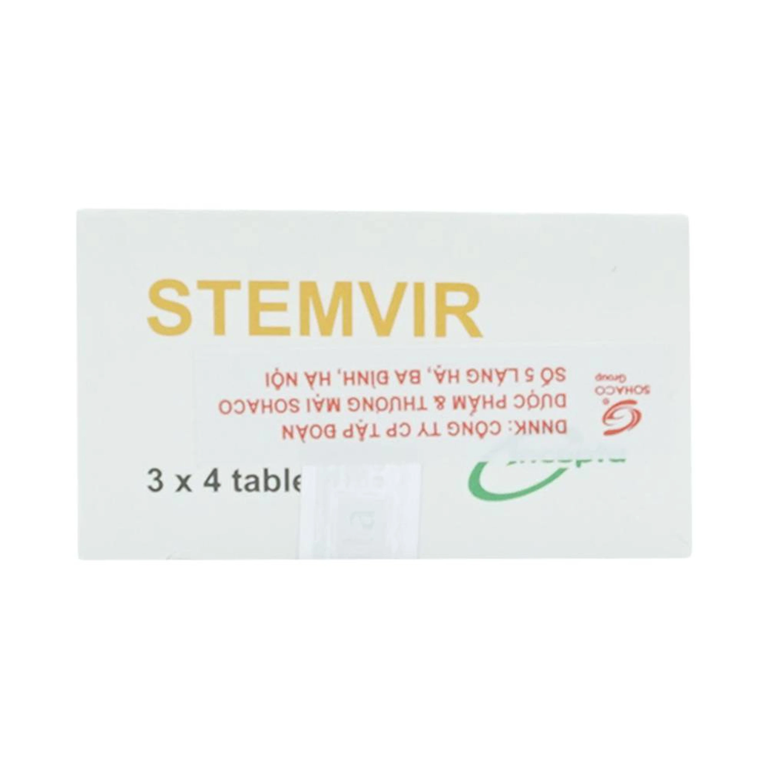 Thuốc Stemvir Incepta hỗ trợ điều trị nhiễm HIV-1 (3 vỉ x 4 viên)