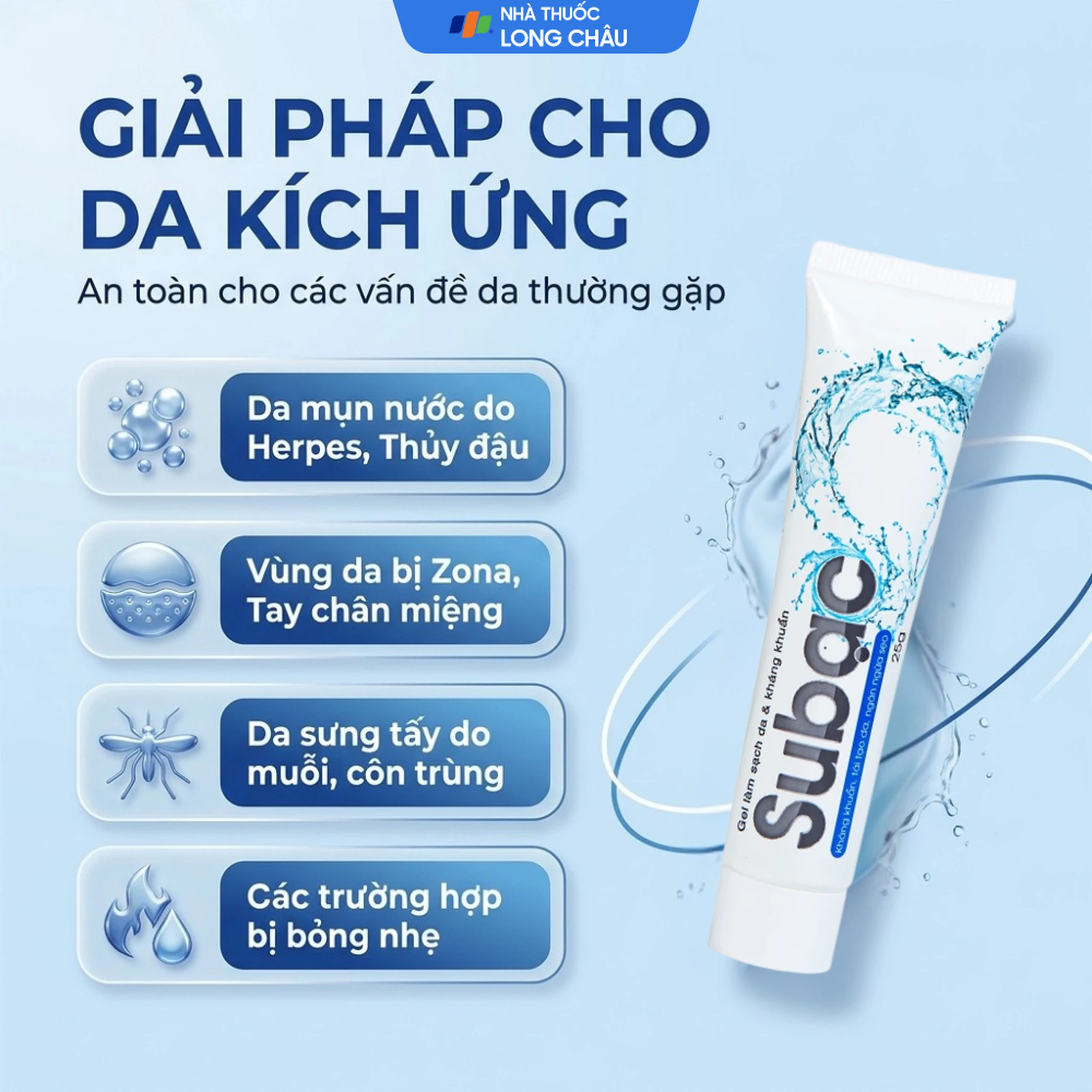 Gel bôi Su Bạc kháng khuẩn, làm sạch da (25g) 4