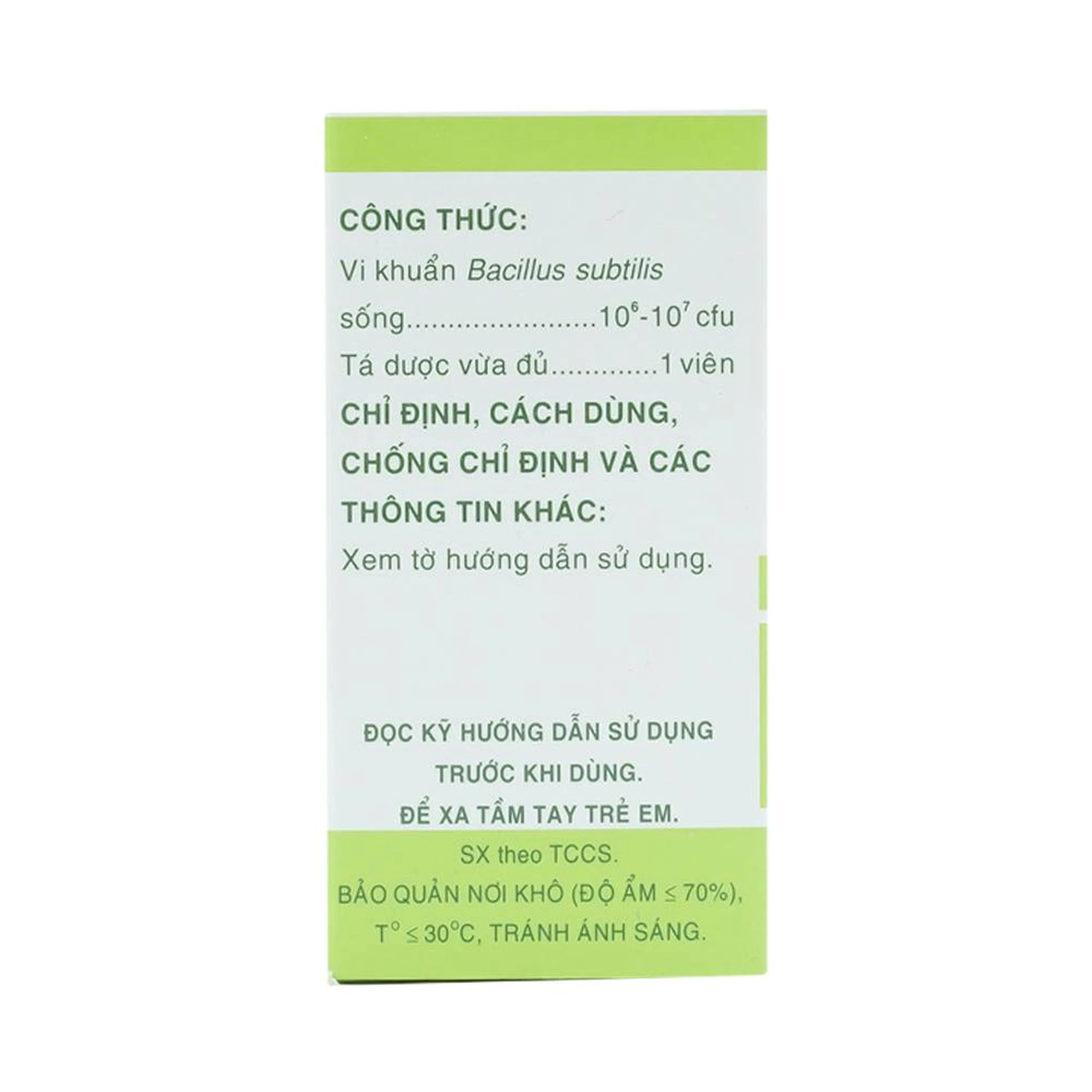 Thuốc Subtyl Mekophar điều trị tiêu chảy, viêm ruột (20 viên) 2
