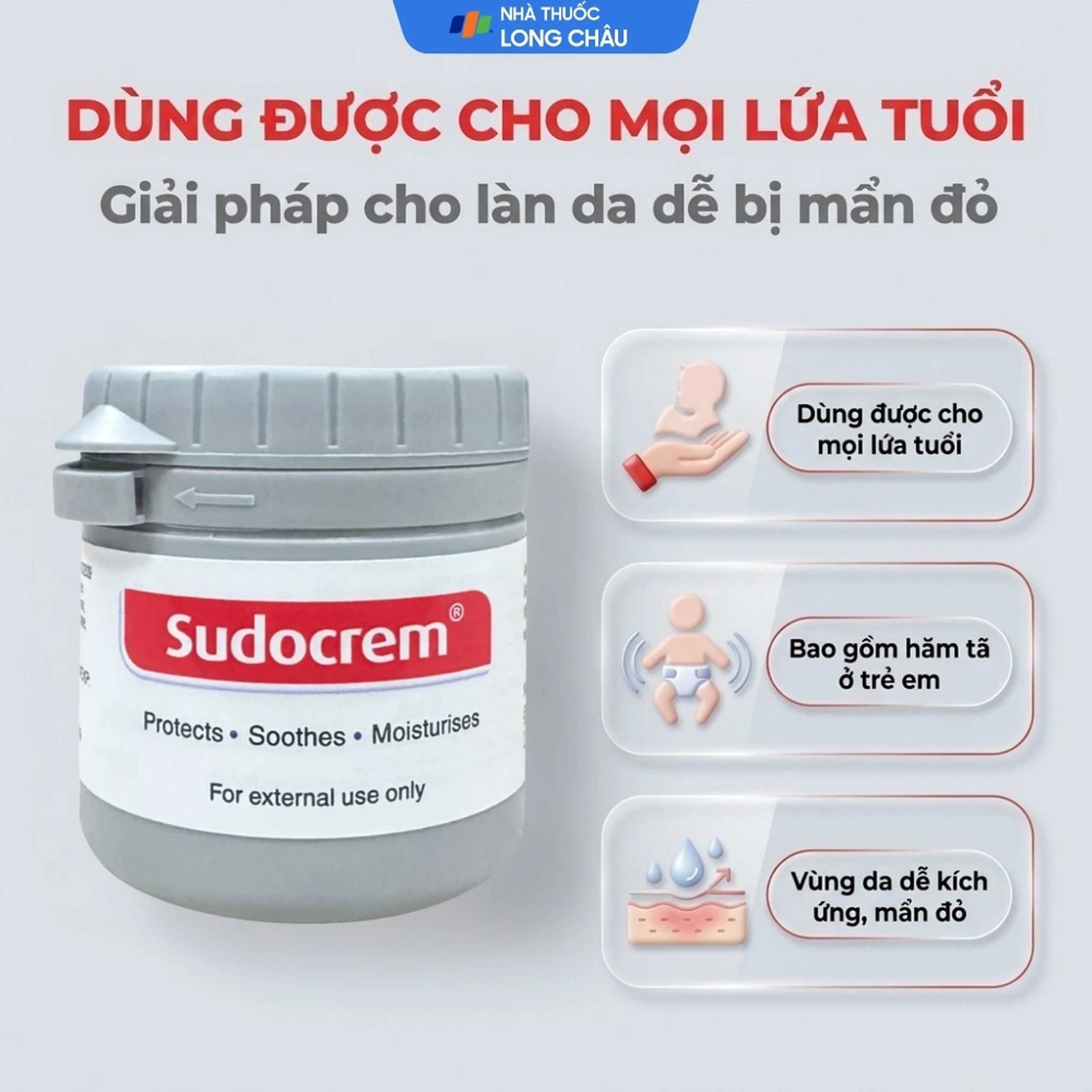 Kem bôi cho bé Sudocrem bảo vệ da, ngăn ngừa hăm tã (60g) 4