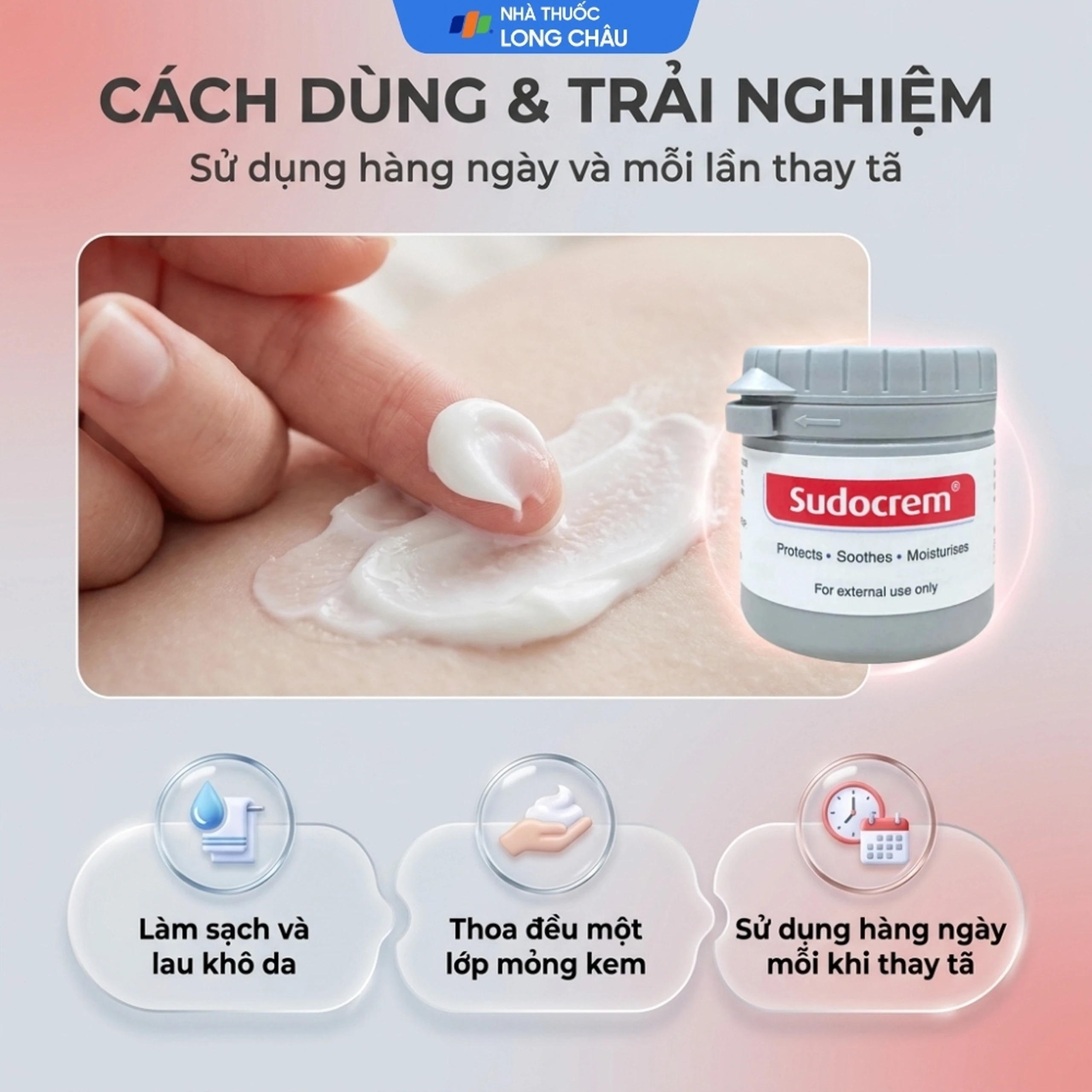 Kem bôi cho bé Sudocrem bảo vệ da, ngăn ngừa hăm tã (60g) 5