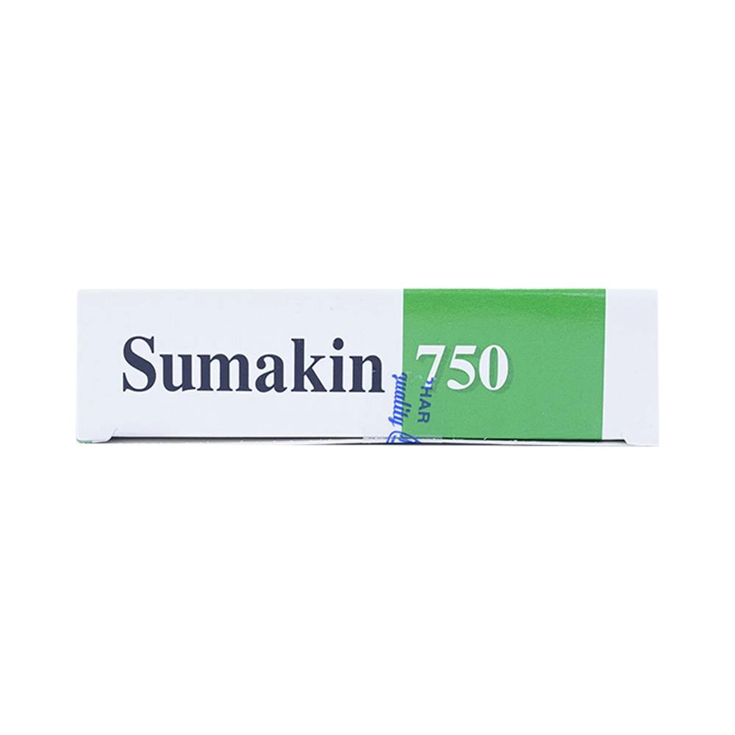 Thuốc Sumakin 750 Mekophar điều trị viêm tai giữa, viêm xoang (2 vỉ x 7 viên)