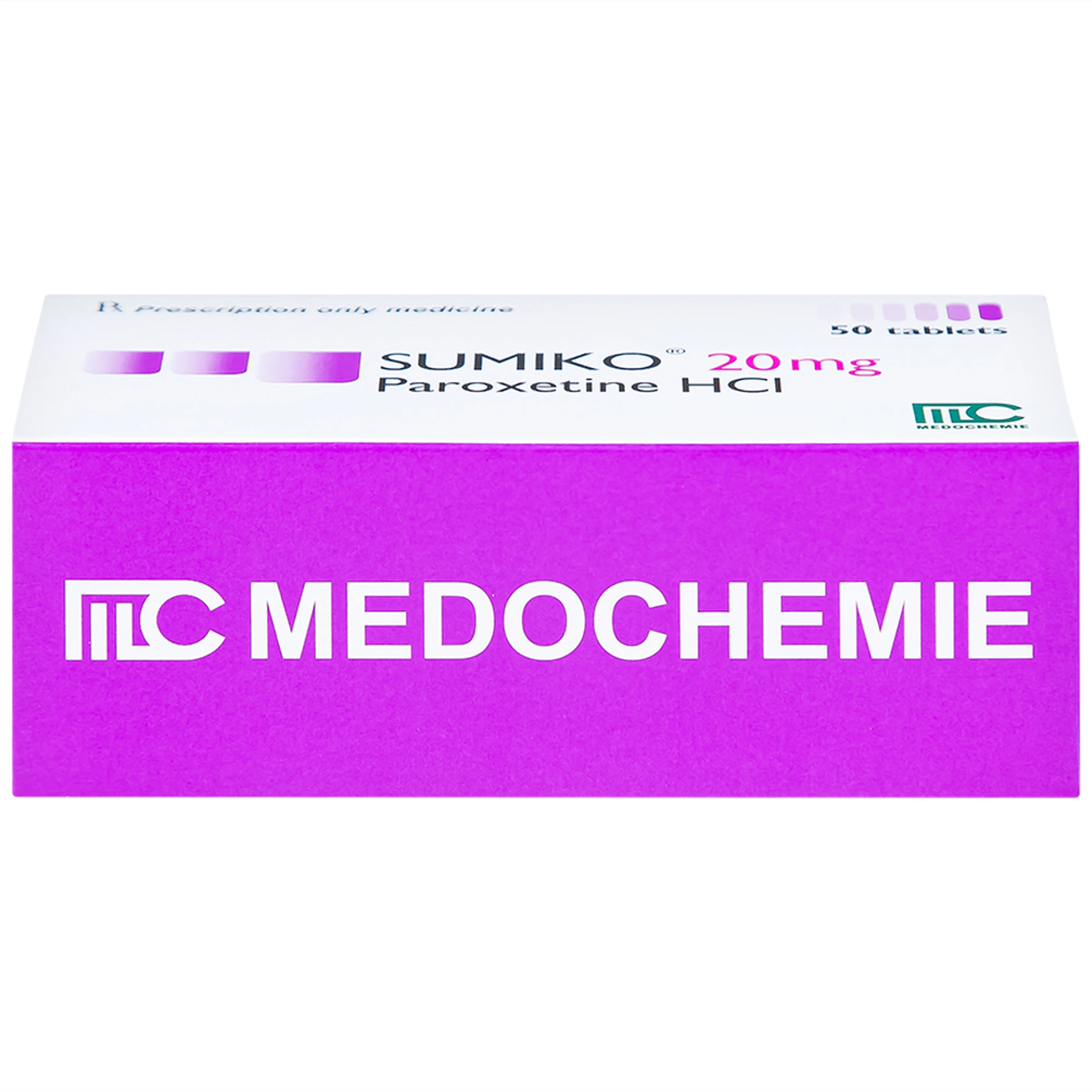 Thuốc Sumiko 20mg Medochemie điều trị bệnh trầm cảm (5 vỉ x 10 viên)