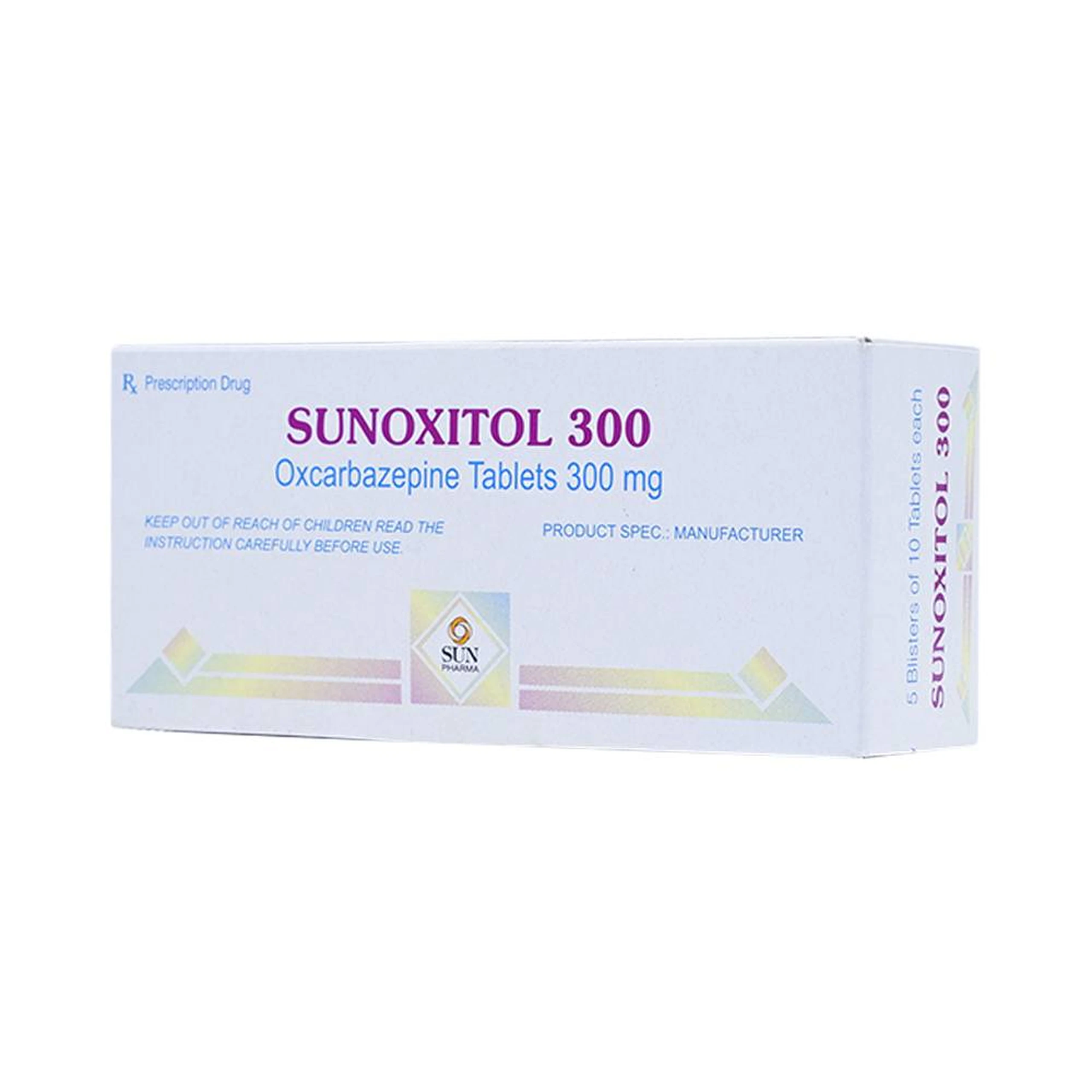 Thuốc Sunoxitol 300 Sun Pharma điều trị động kinh cục bộ (5 vỉ x 10 viên)
