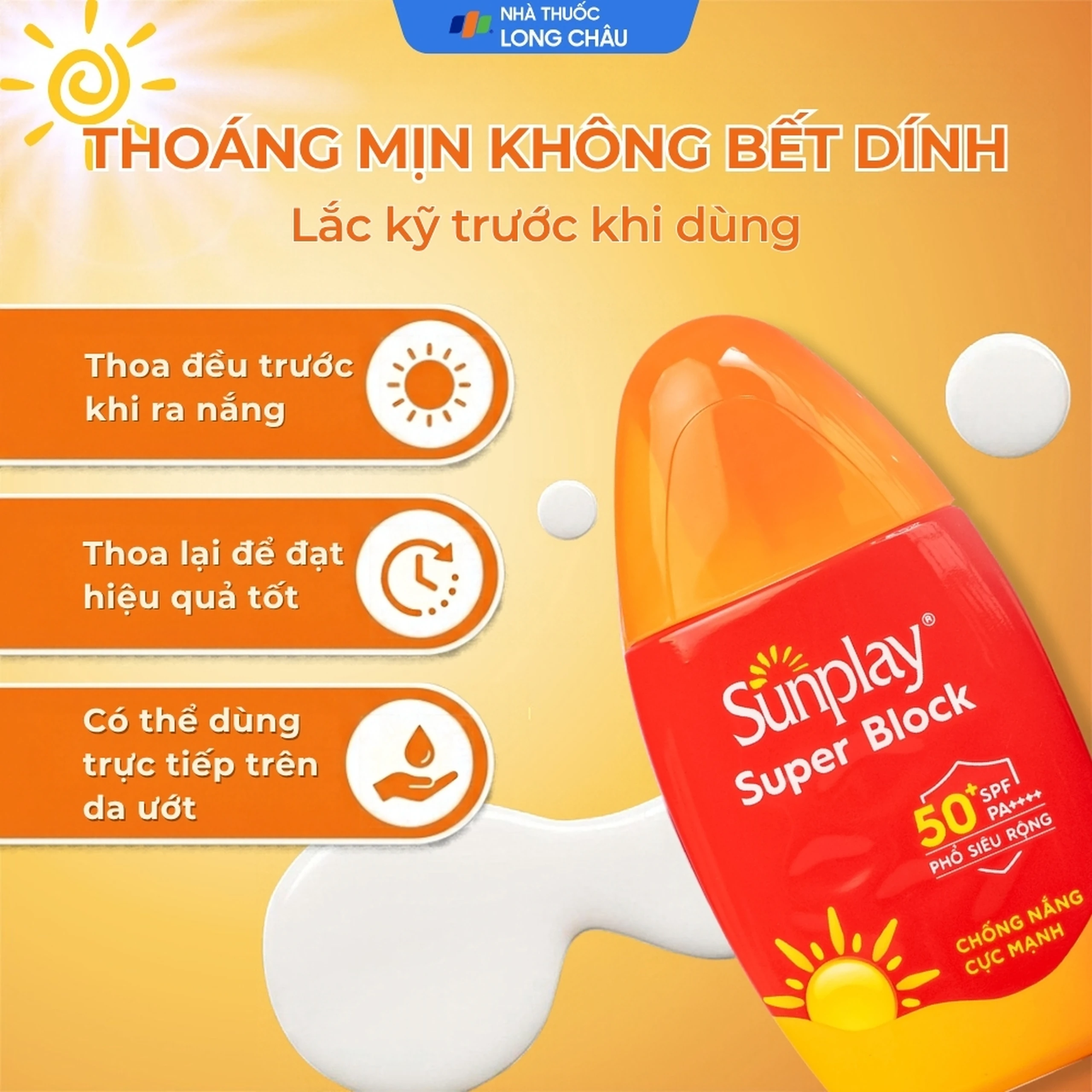 Sữa chống nắng Sunplay Super Block SPF50 Rohto ngăn sạm da và bảo vệ vượt trội (30g) 5