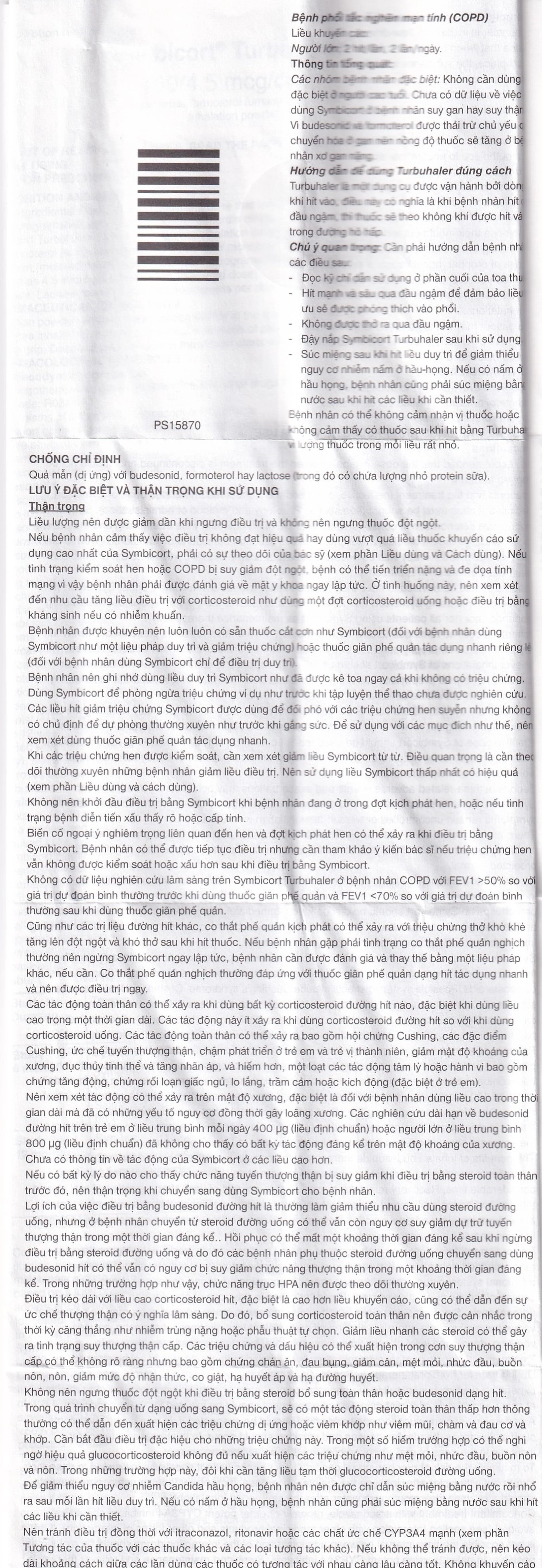 Thuốc bột để hít Symbicort AstraZeneca điều trị hen suyễn (120 liều)