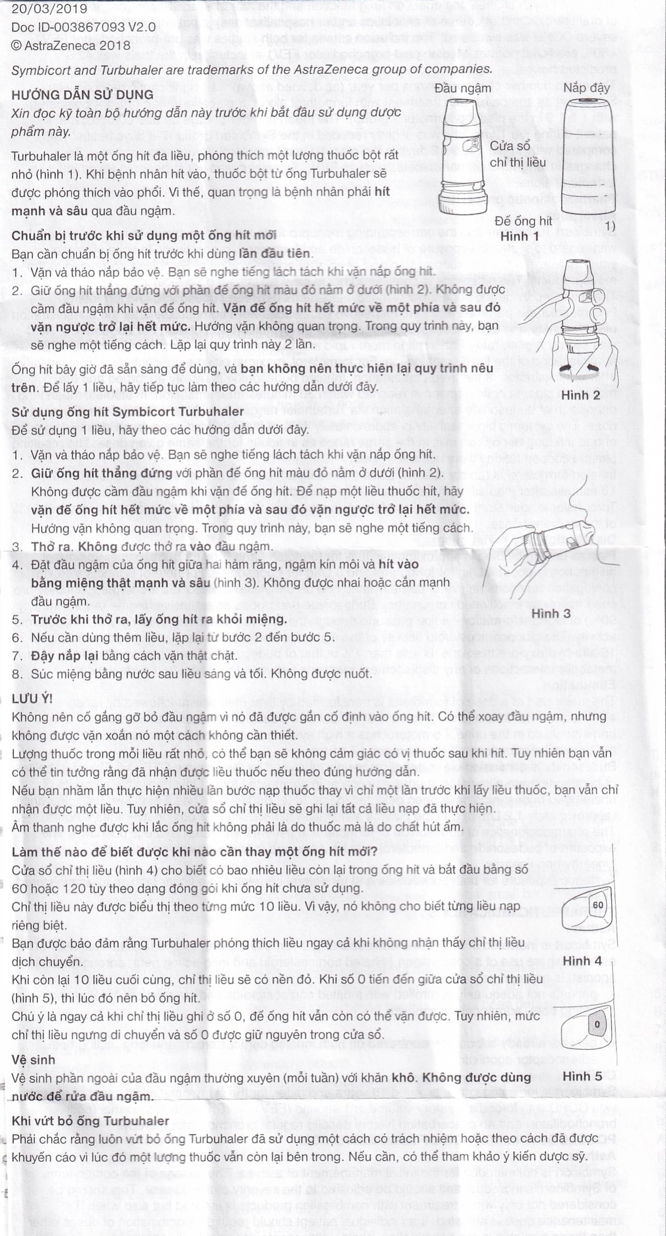 Thuốc bột để hít Symbicort AstraZeneca điều trị hen suyễn (120 liều)