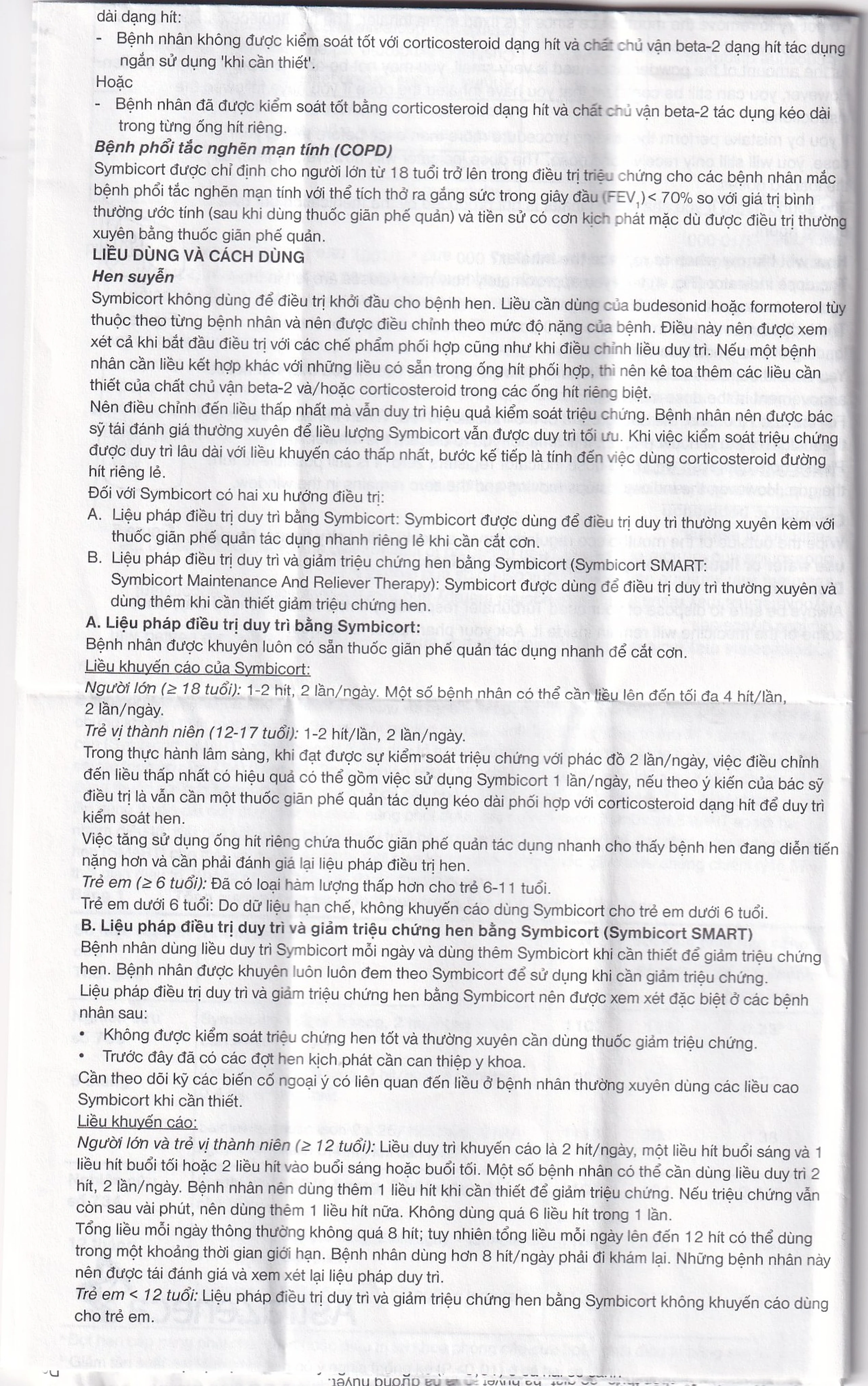 Thuốc bột để hít Symbicort AstraZeneca điều trị hen suyễn (60 liều)