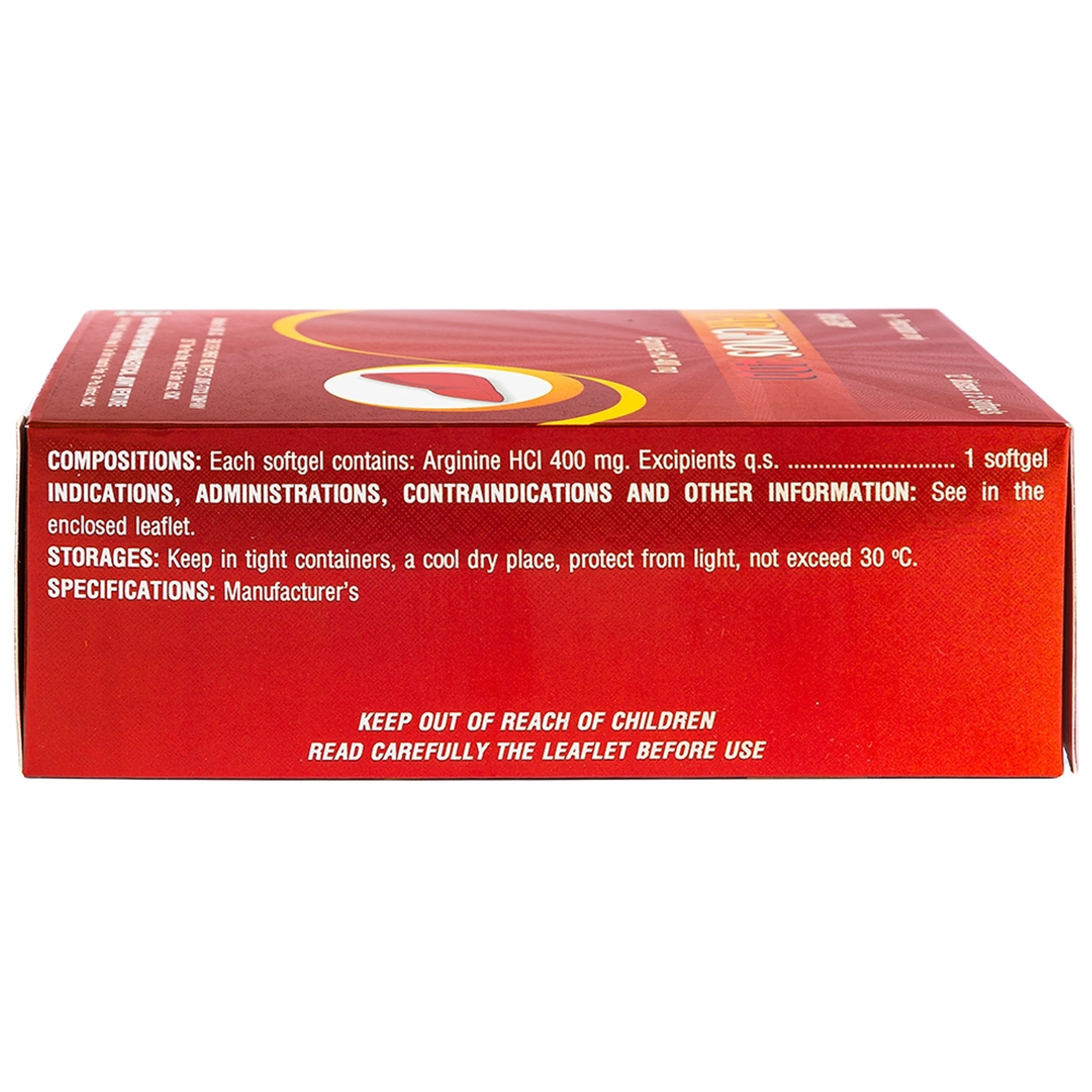 Thuốc Targinos 400 Mebiphar điều trị duy trì tăng amoniac máu (12 vỉ x 5 viên)