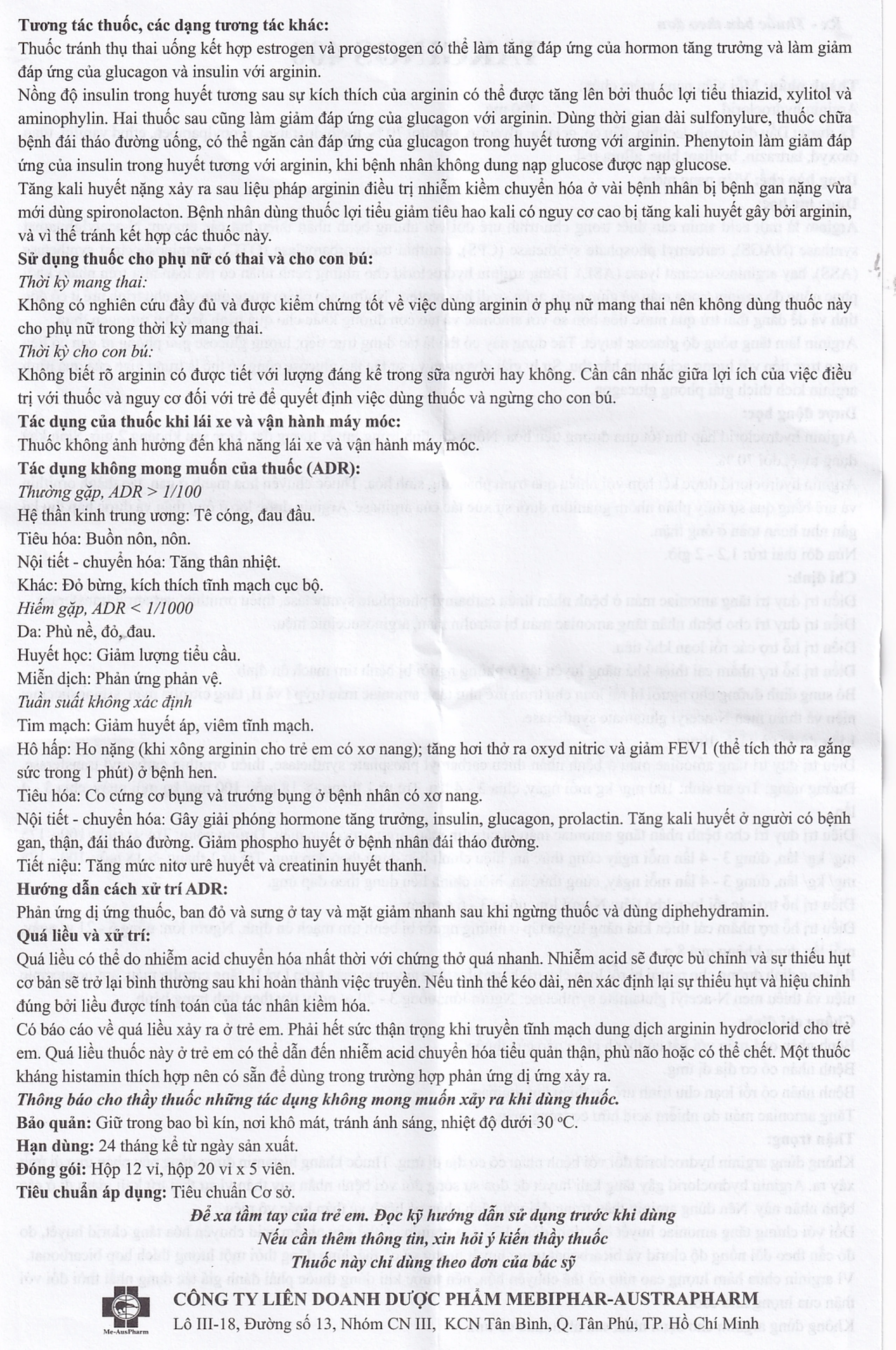 Thuốc Targinos 400 Mebiphar điều trị duy trì tăng amoniac máu (12 vỉ x 5 viên)