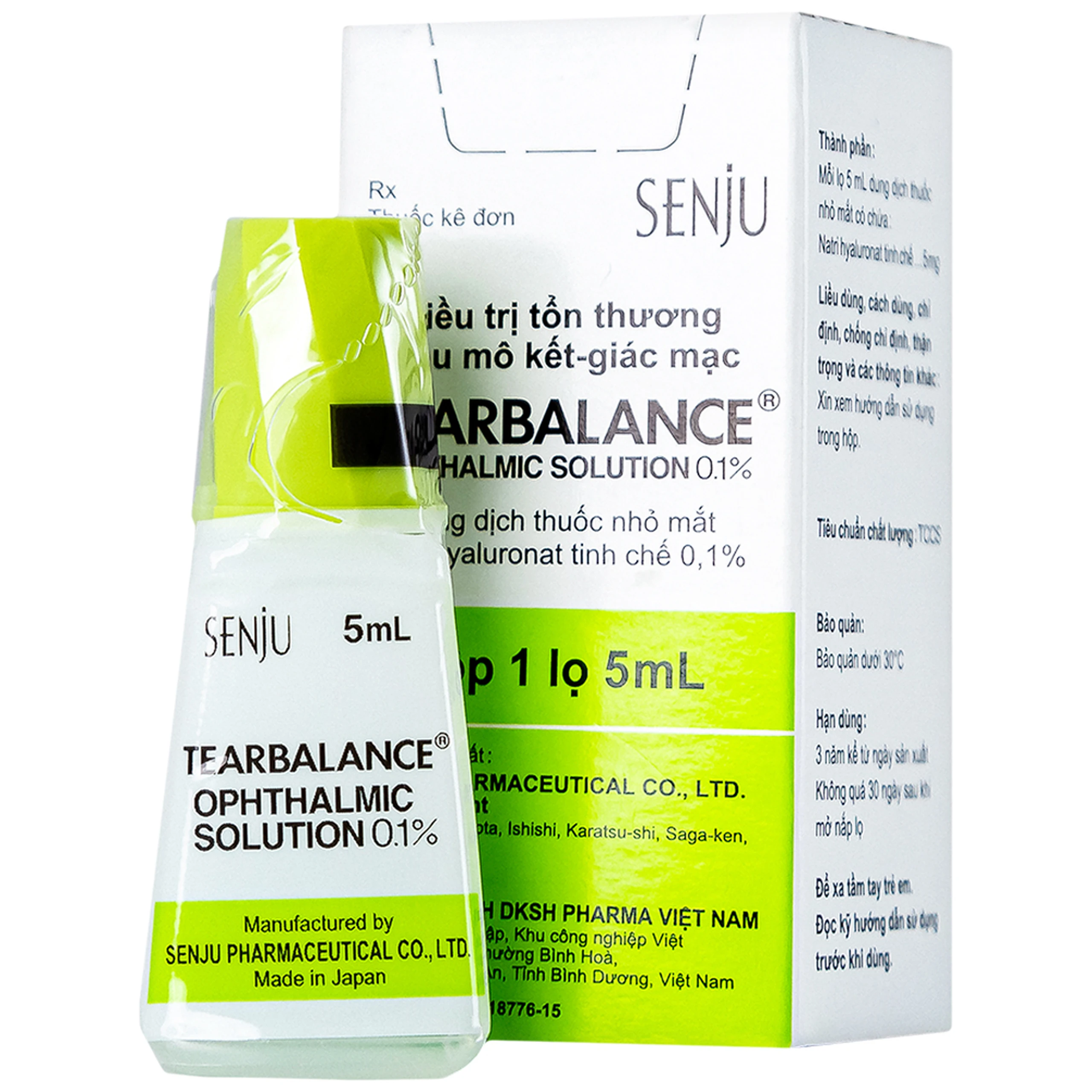 Dung dịch thuốc nhỏ mắt Tearbalance 0.1% điều trị tổn thương biểu mô kết - giác mạc (5ml)