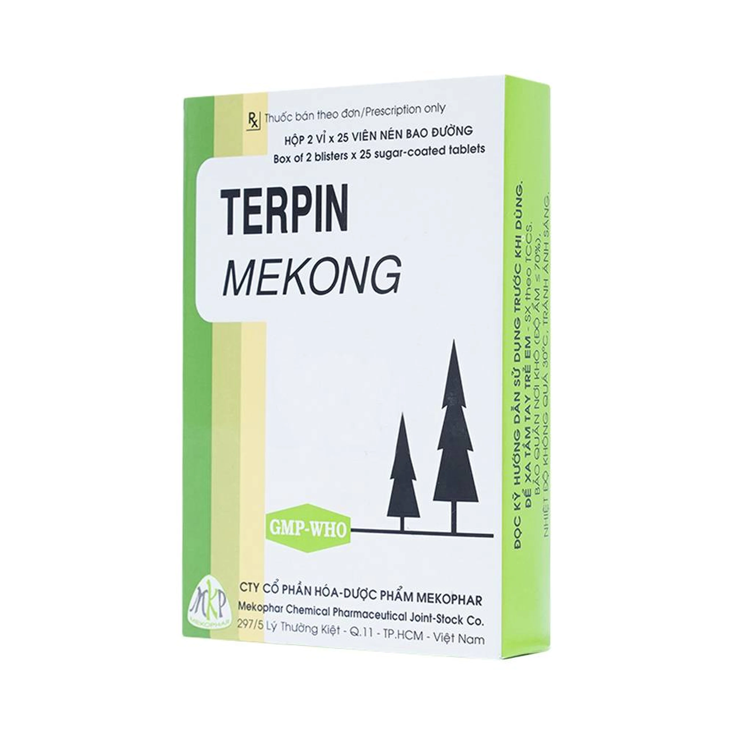 Thuốc Terpin Mekong Mekophar giảm ho, long đàm (2 vỉ x 25 viên)