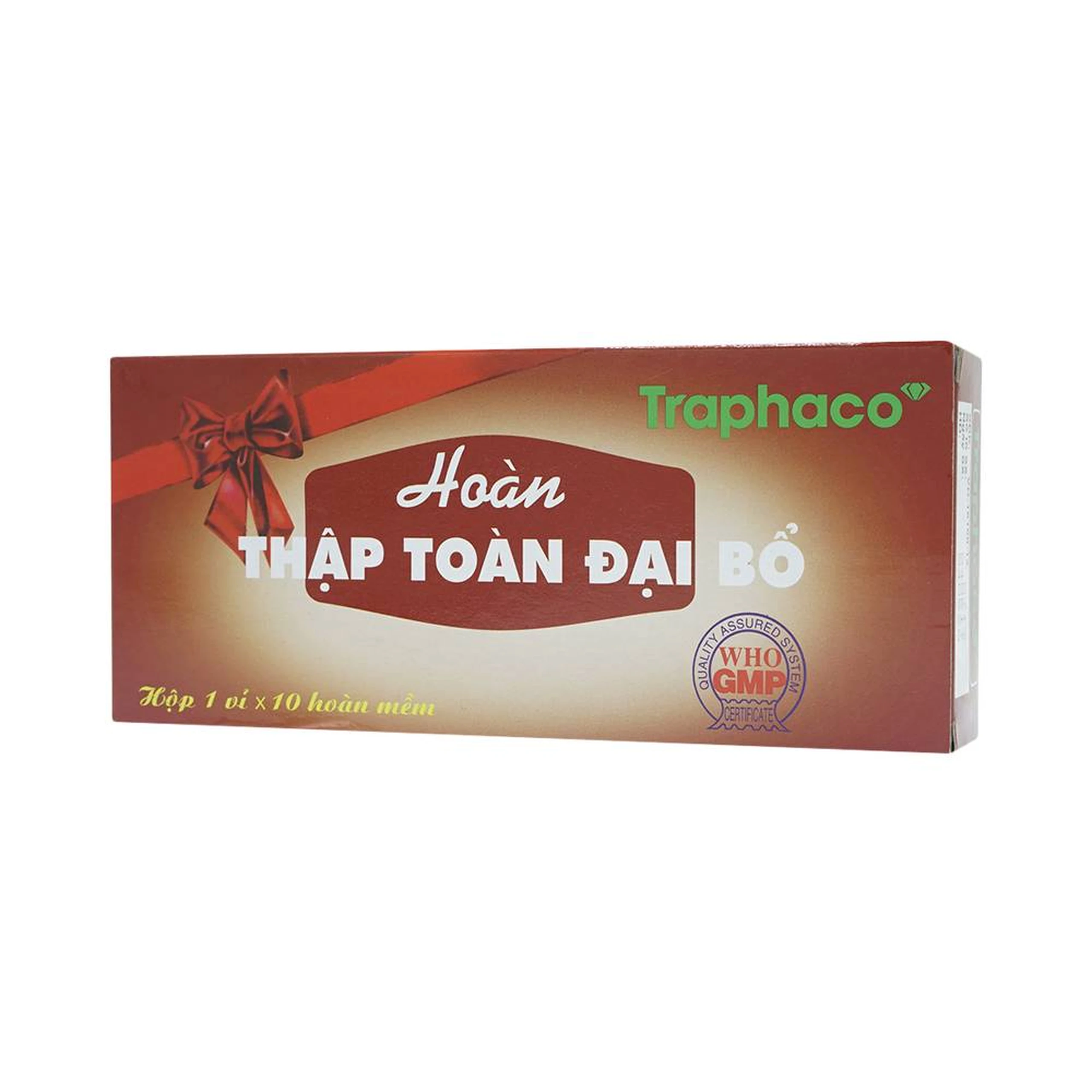 Thuốc Thập Toàn Đại Bổ Traphaco bổ khí huyết điều trị các chứng khí huyết hư, đánh trống ngực (1 vỉ x 10 viên)