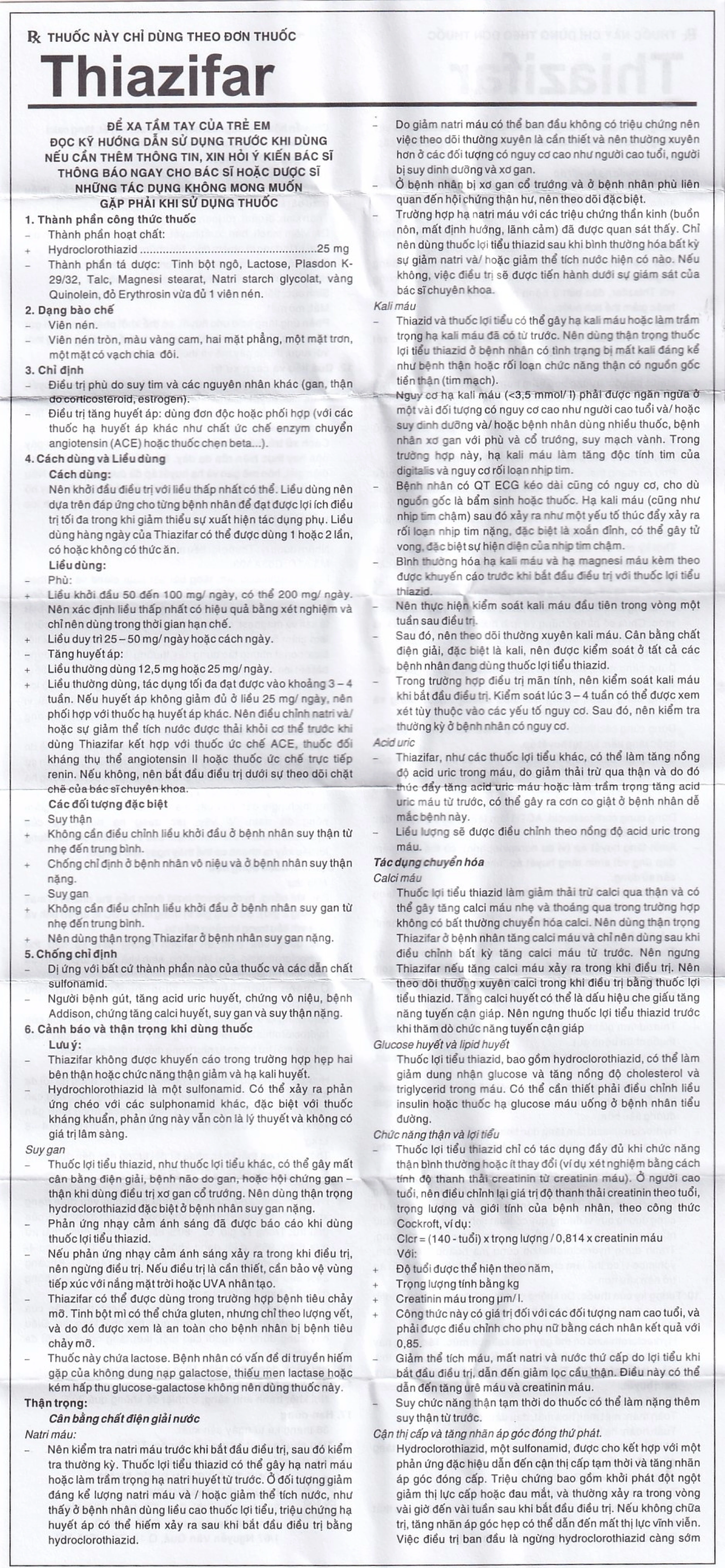 Thuốc Thiazifar Pharmedic điều trị suy tim, tăng huyết áp (10 vỉ x 10 viên) 